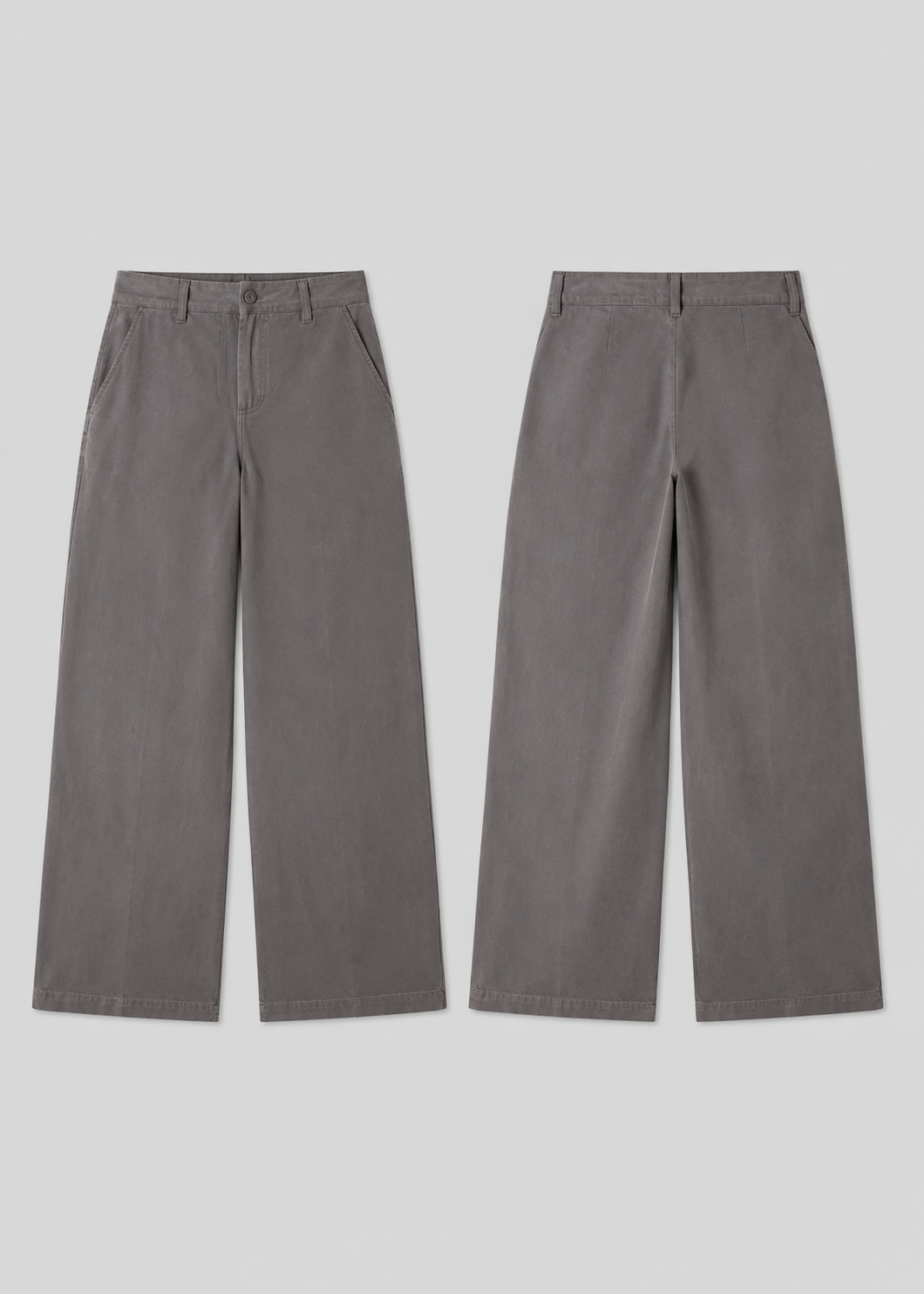 CALÇAS LARGAS BERSHKA EM TAUPE