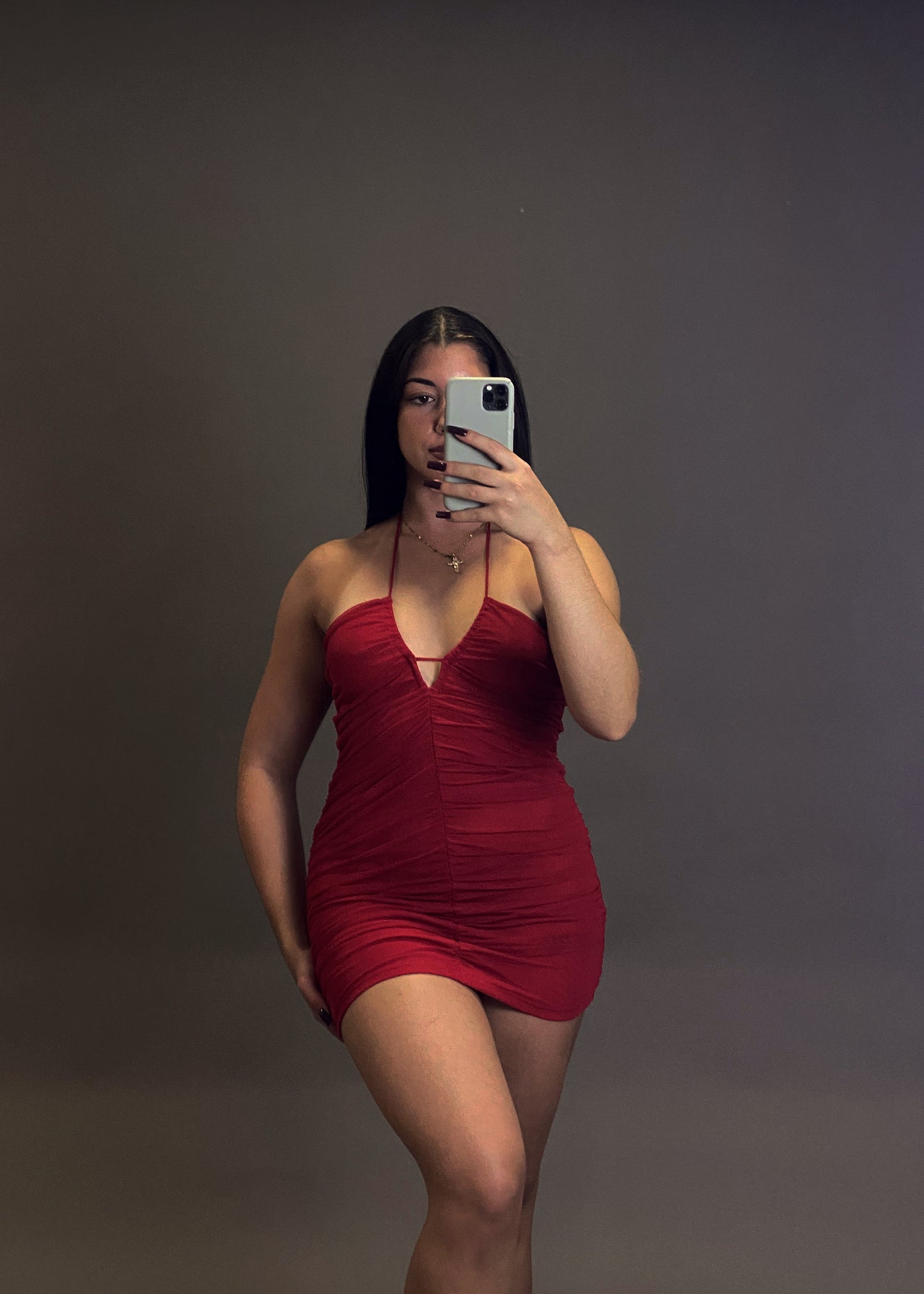 PULL&BEAR RED DRESS