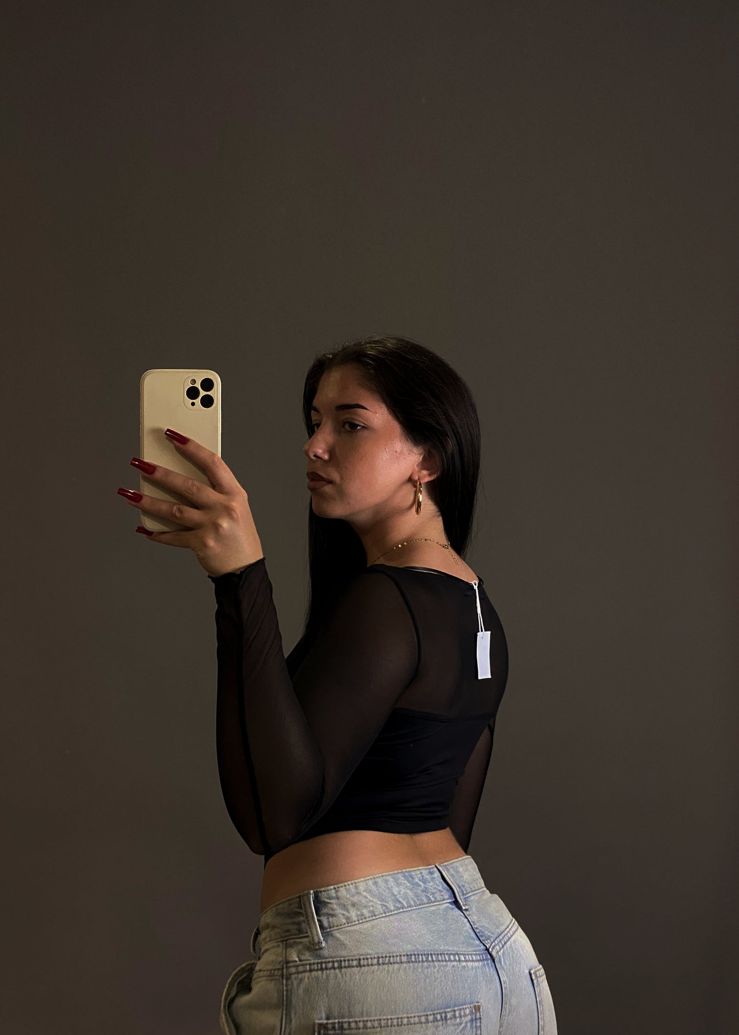 BERSHKA MESH TOP