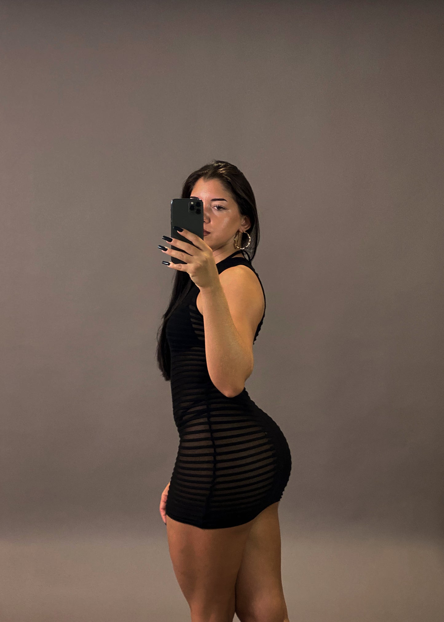 BERSHKA BEACH BLACK DRESS