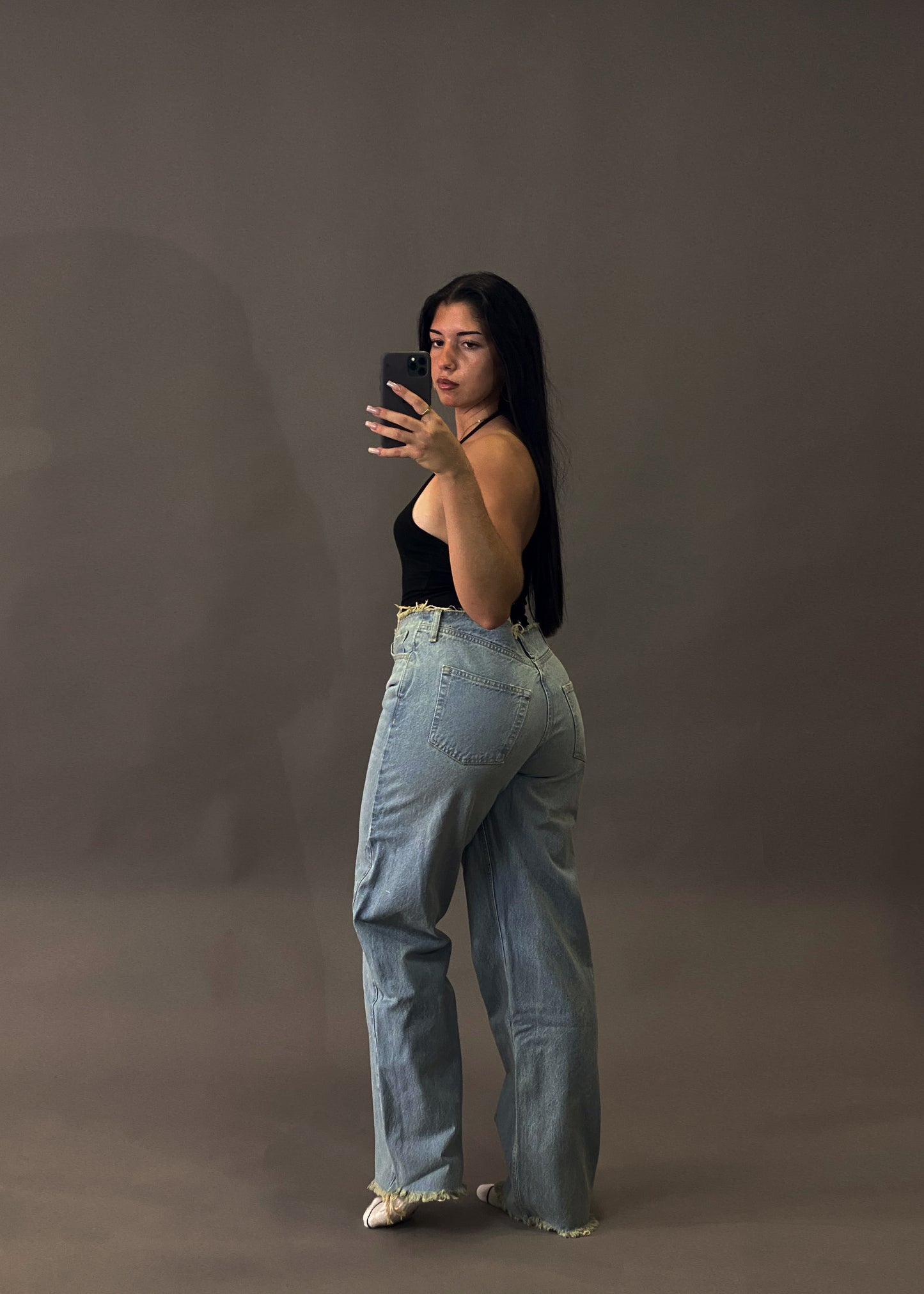 MANGO WIDE LEG JEANS