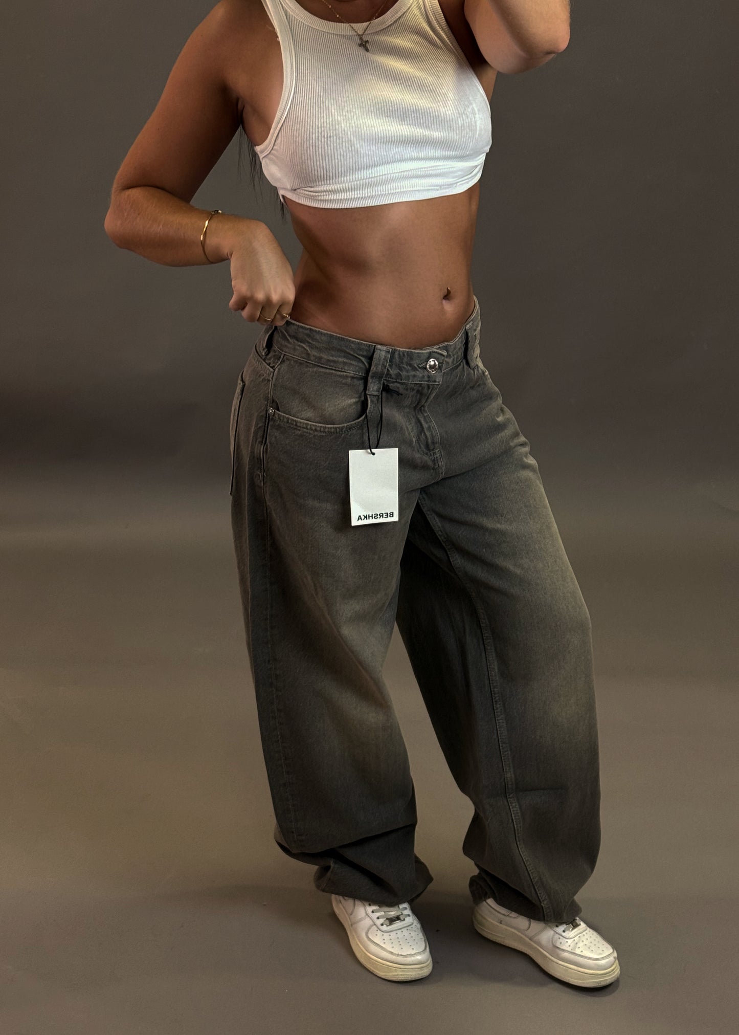 BERSHKA BAGGY BALLON JEANS