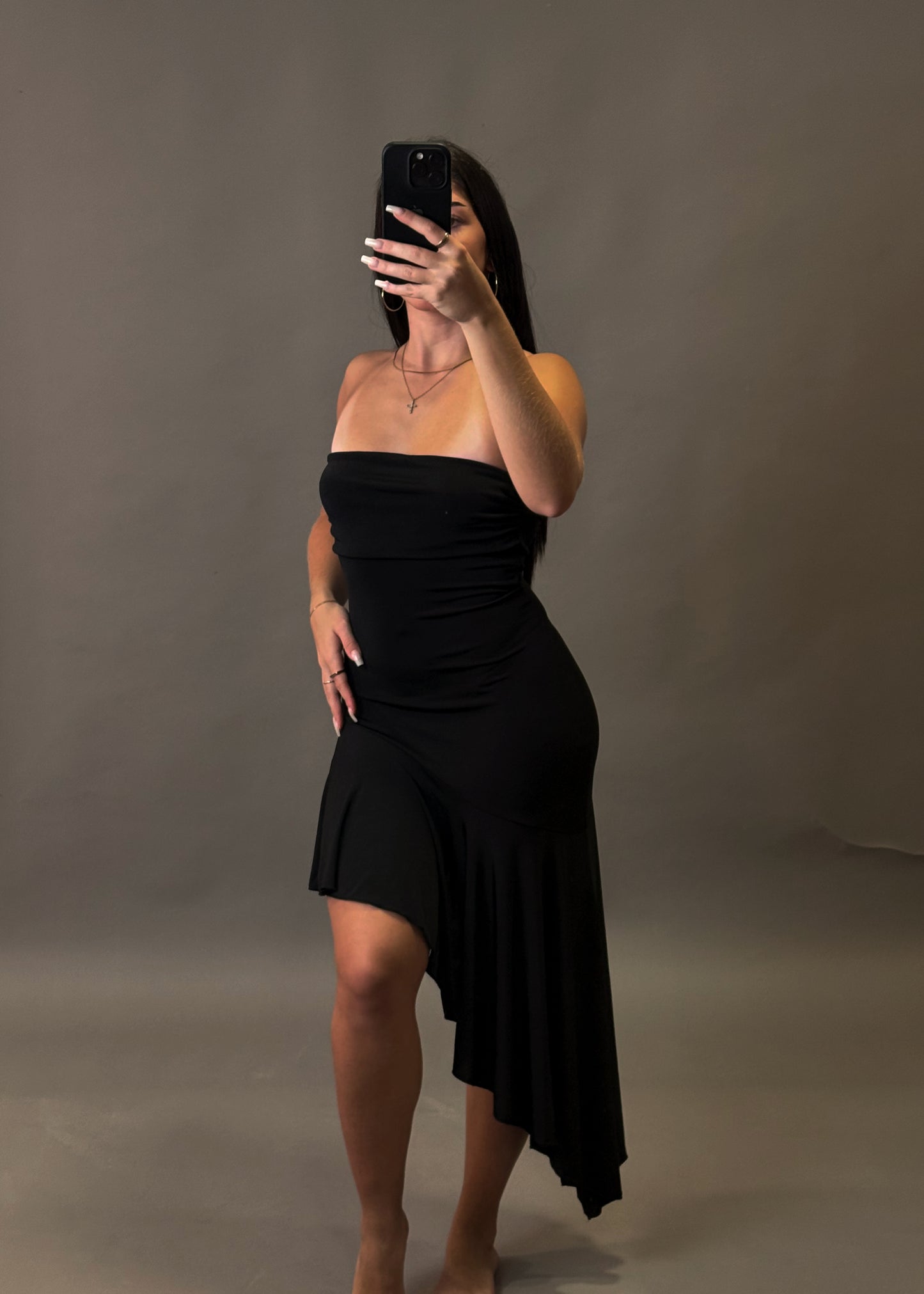 BERSHKA ASYMMETRICAL DRESS