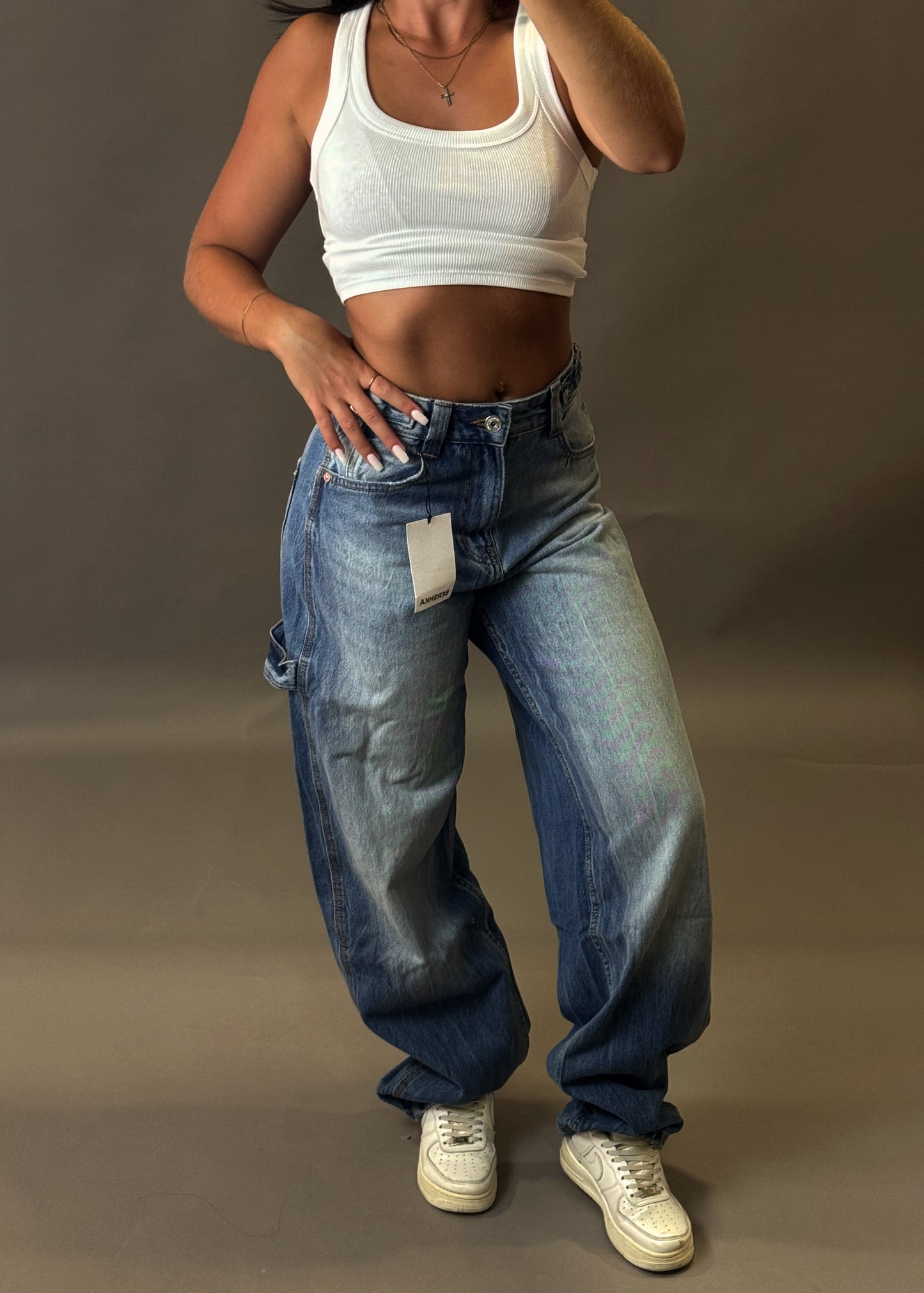 BERSHKA WIDE BALLON JEANS