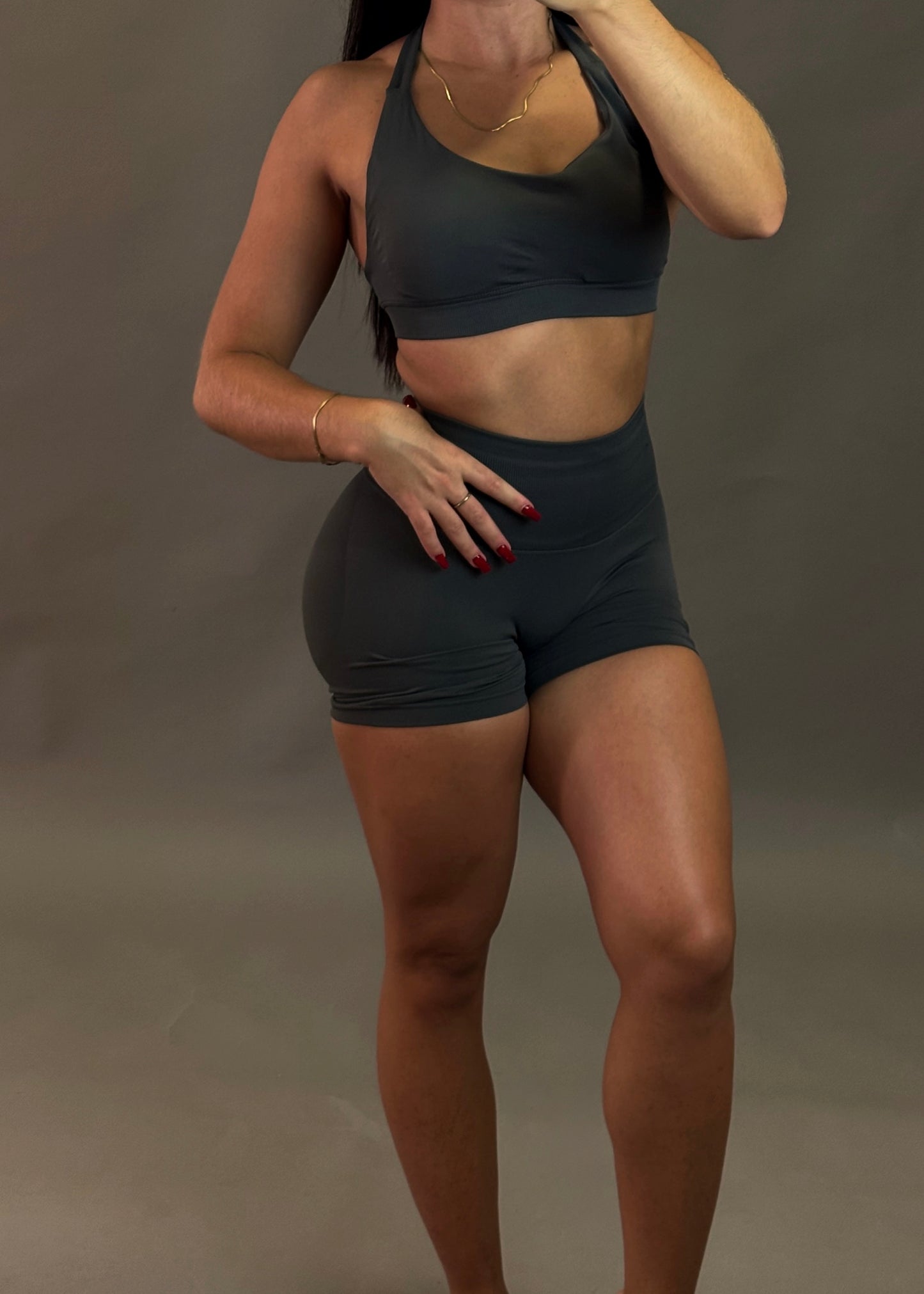 REWEAR ESSENTIAL CHARCOAL GYM SET