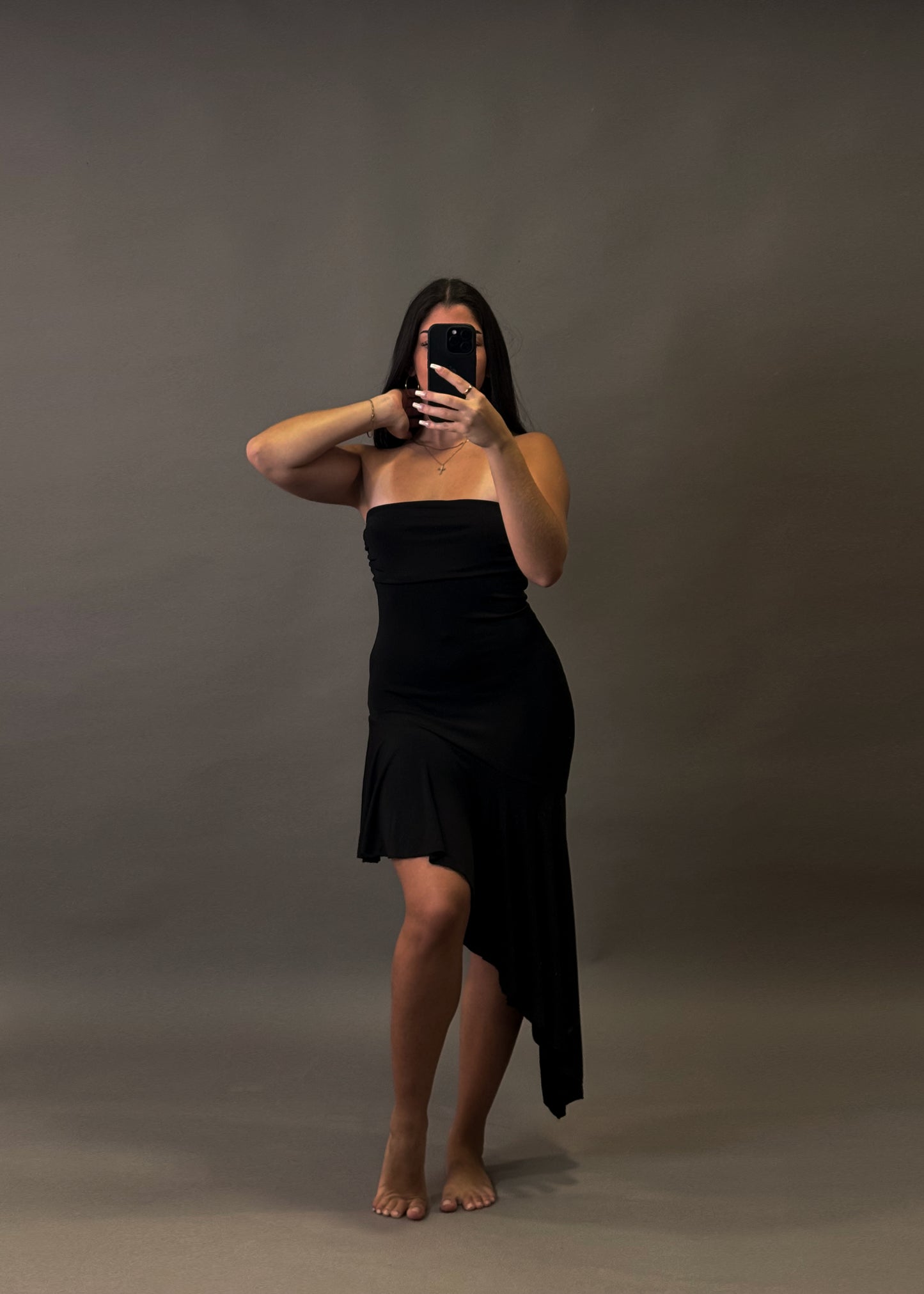 BERSHKA ASYMMETRICAL DRESS