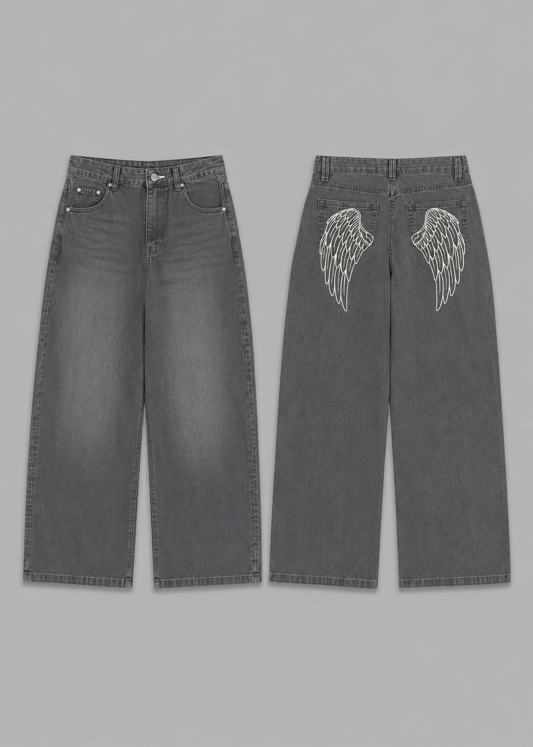 BERSHKA LOW WAIST BAGGY JEANS