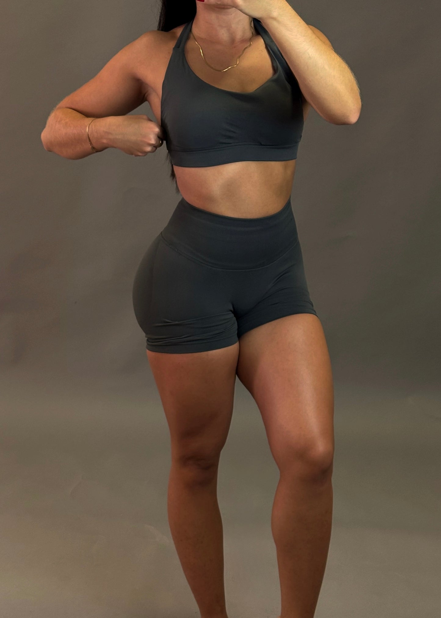 REWEAR ESSENTIAL CHARCOAL GYM SET