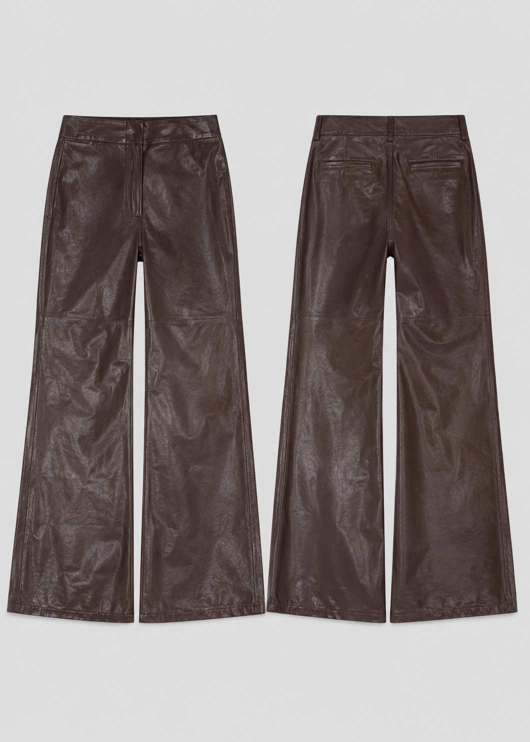 BERSHKA FAUX LEATHER TROUSERS