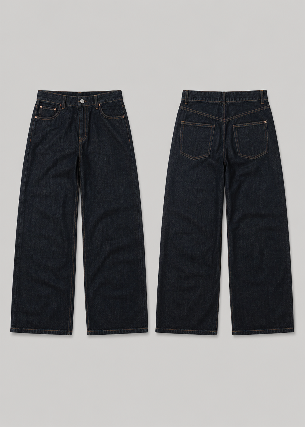 ZARA WIDE LEG INDIGO JEANS