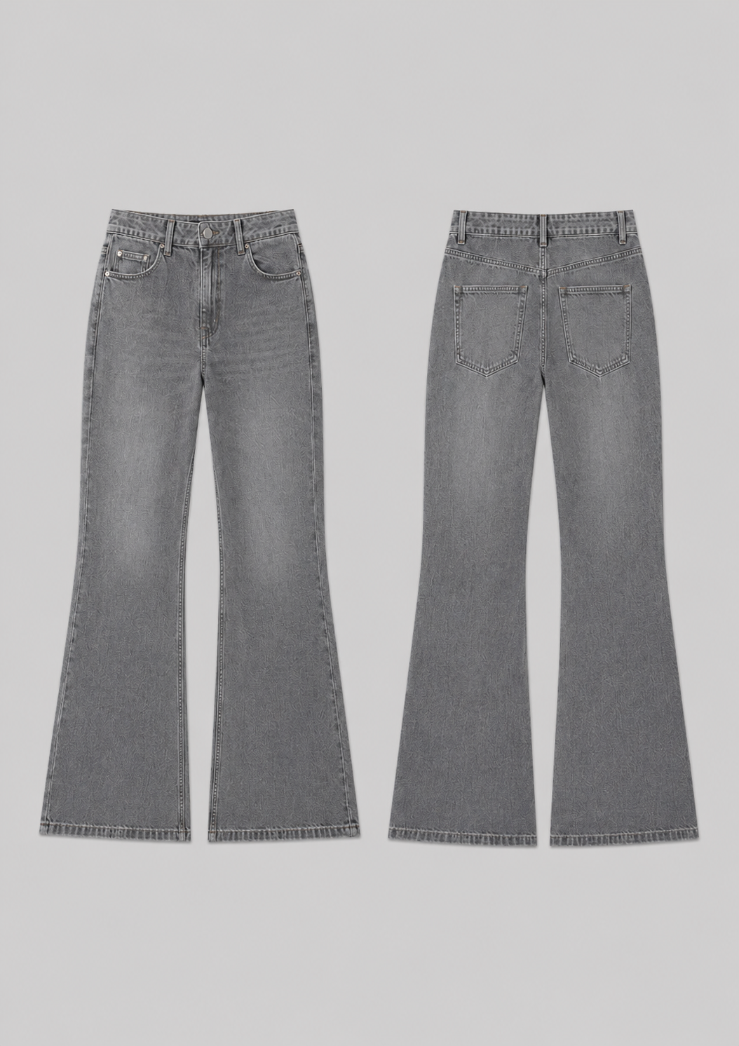 STRADIVARIUS FLARE GREY JEANS