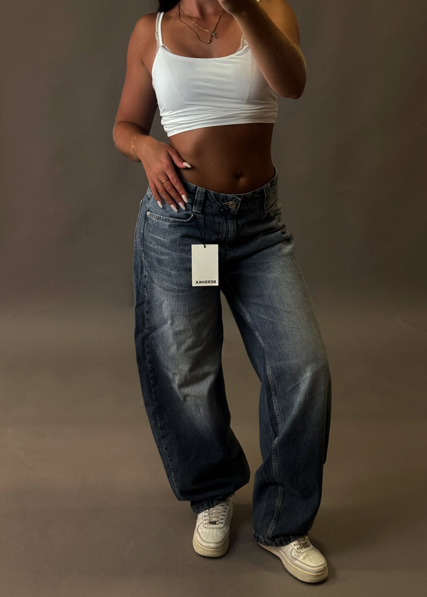 BERSHKA BAGGY BALLON JEANS
