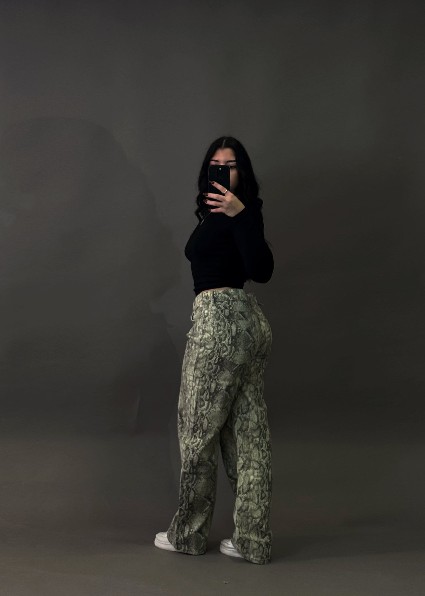 PULL&BEAR SNAKEPRINT JEANS