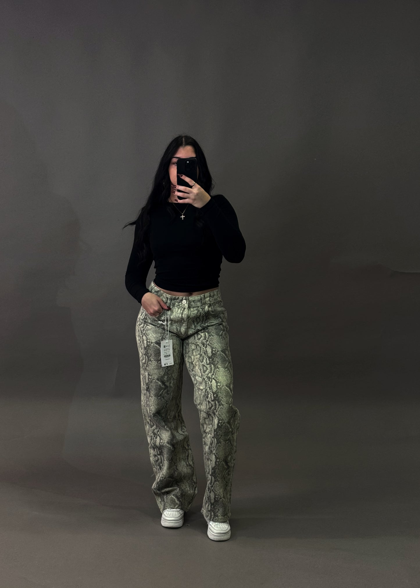 PULL&BEAR SNAKEPRINT JEANS