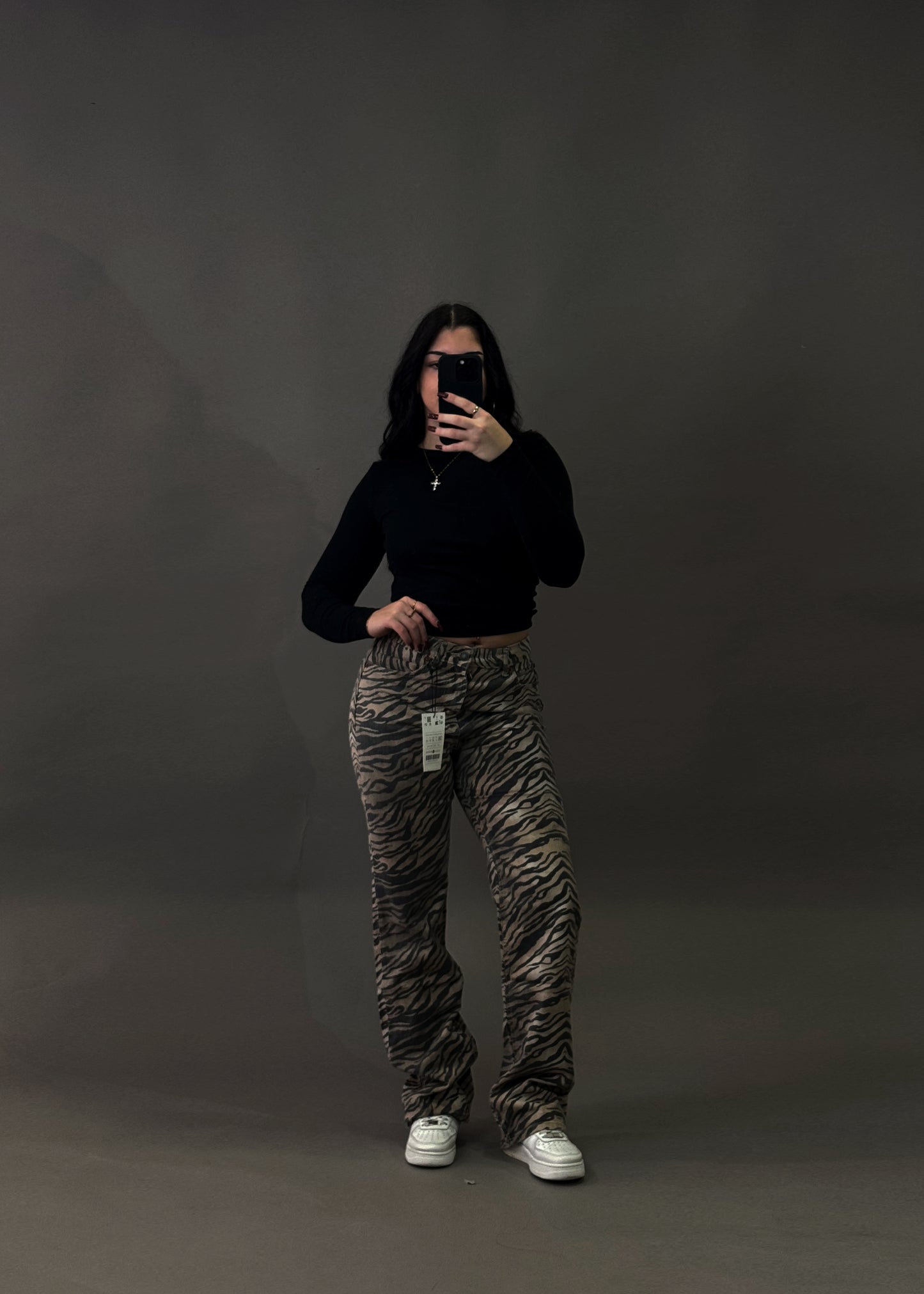 STRADIVARIUS TIGER PRINT JEANS