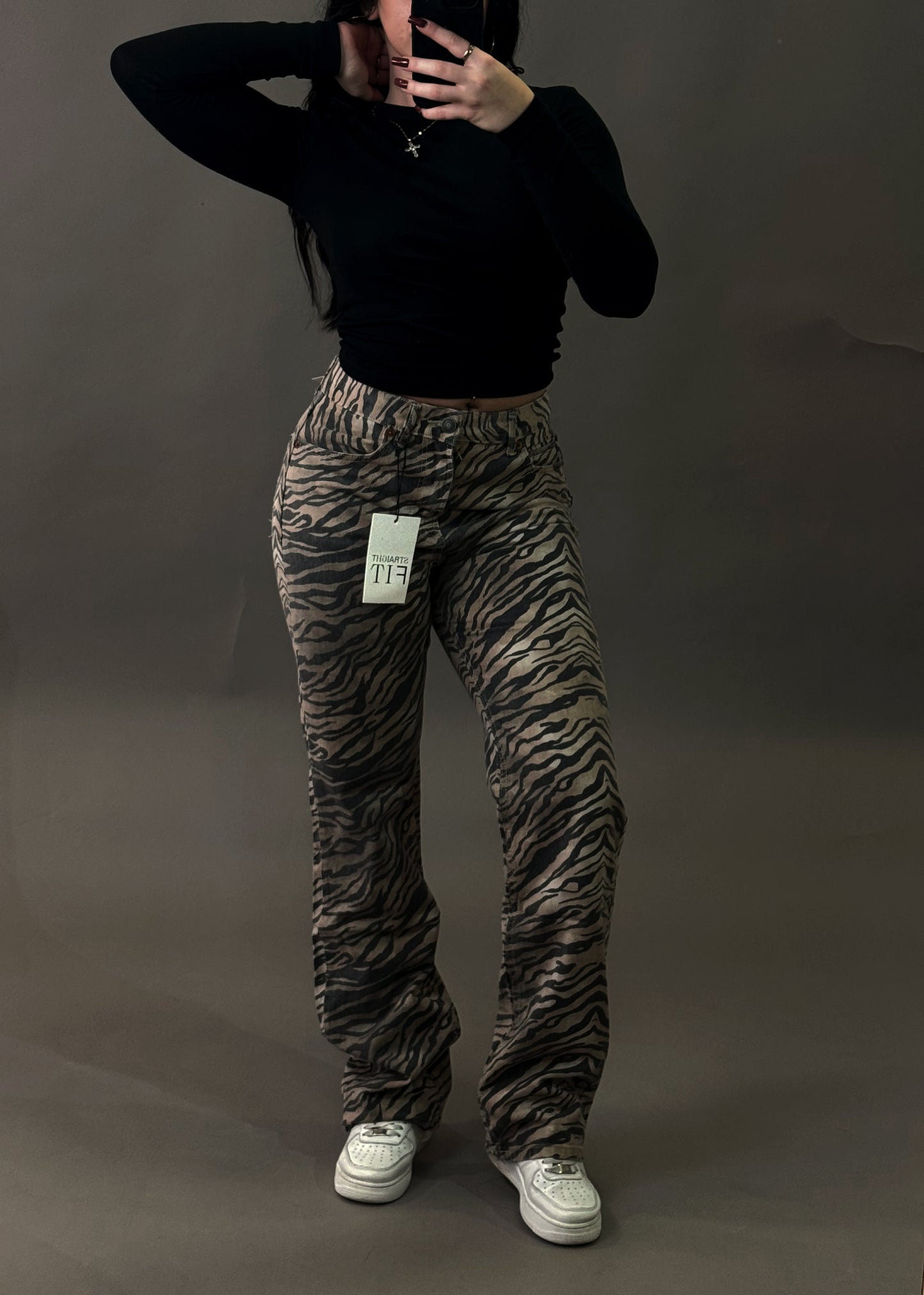 STRADIVARIUS TIGER PRINT JEANS