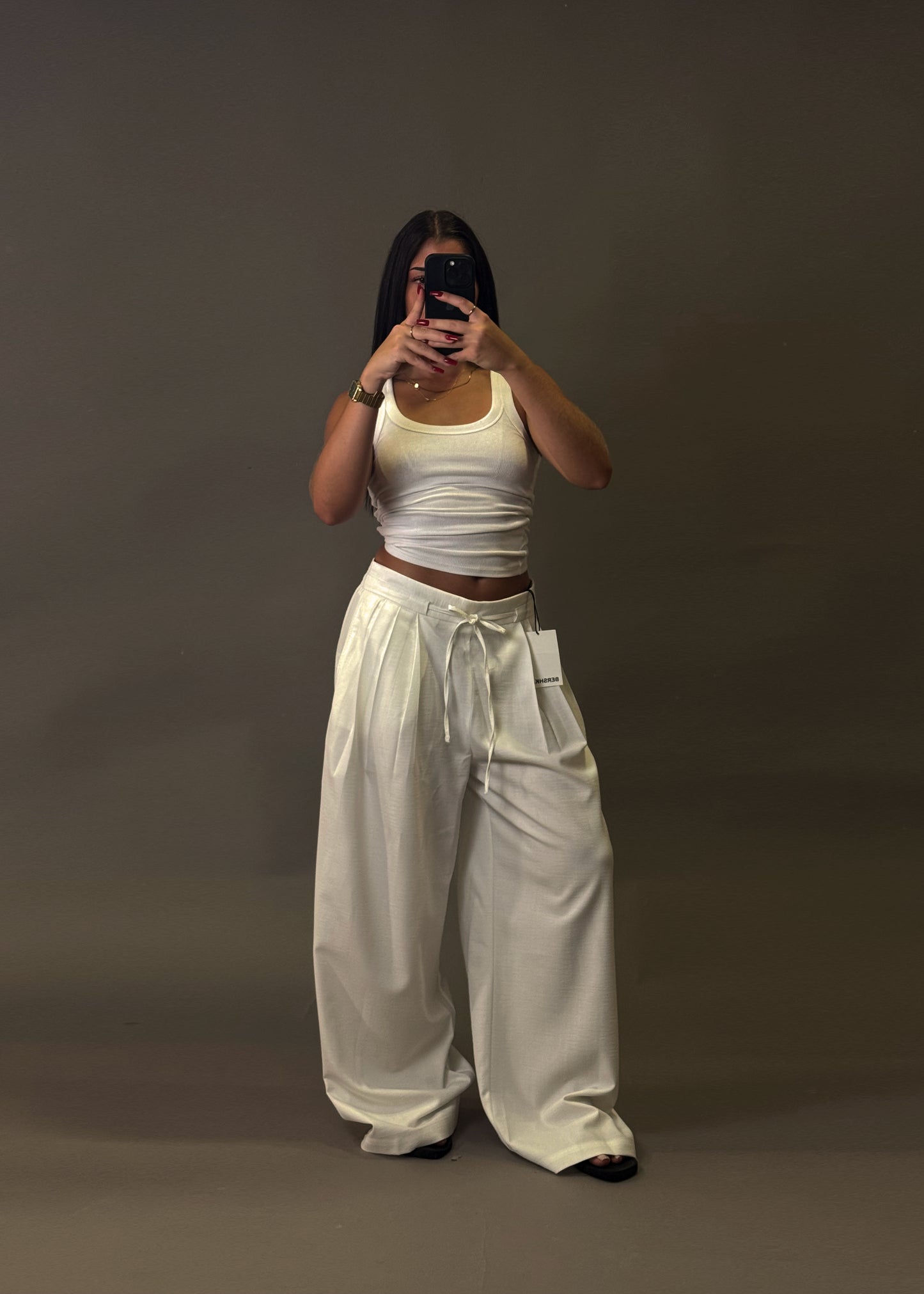 BERSHKA WIDE LEG TROUSERS