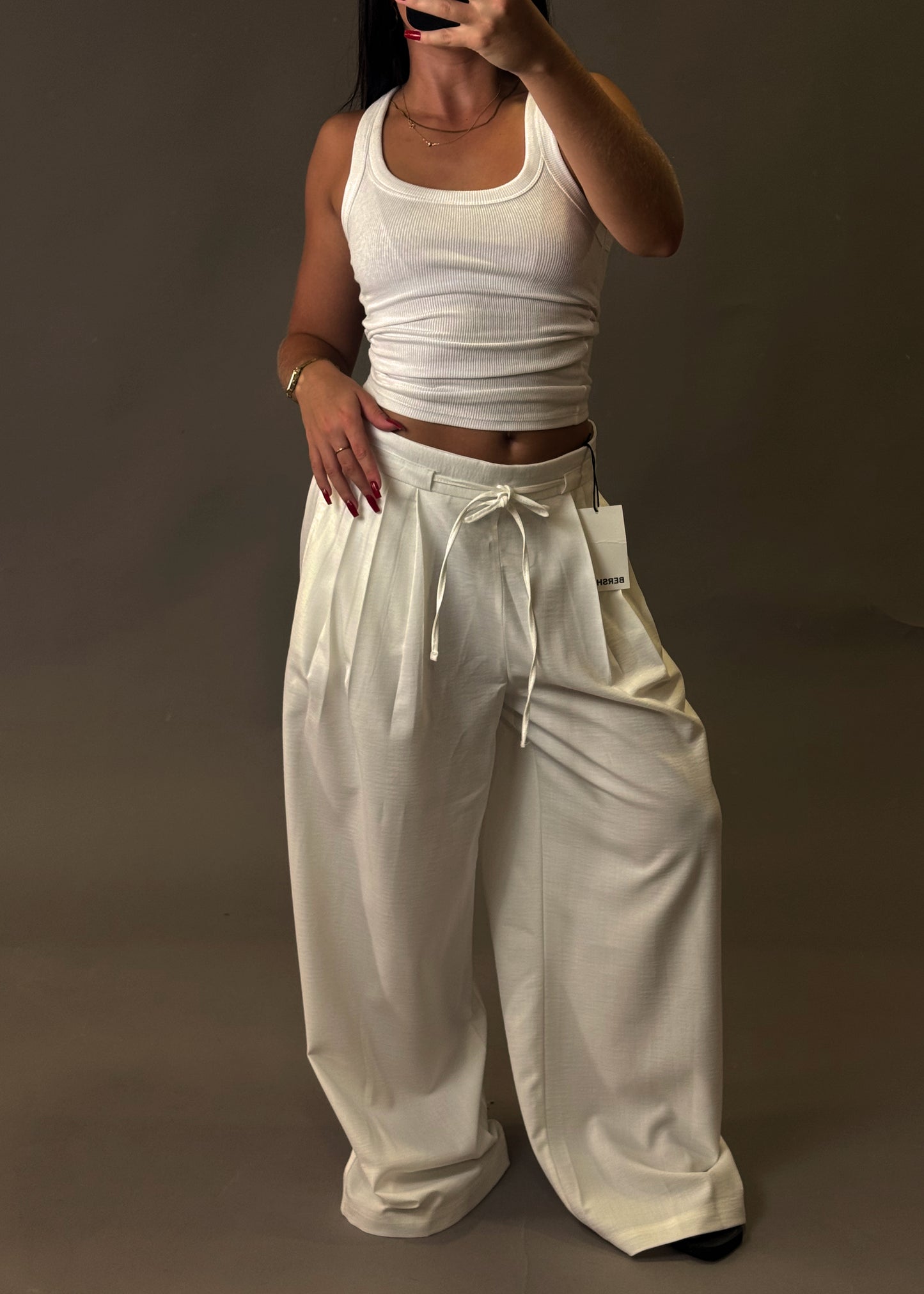 BERSHKA WIDE LEG TROUSERS