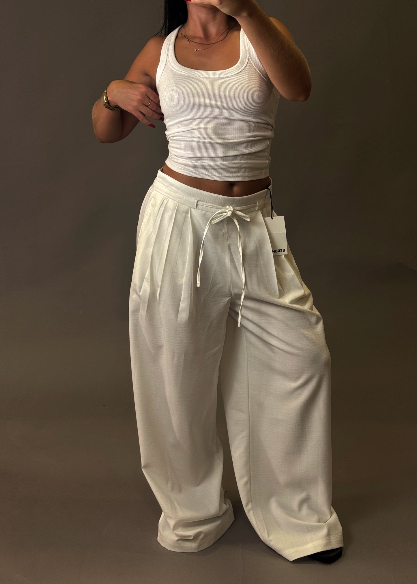 BERSHKA WIDE LEG TROUSERS