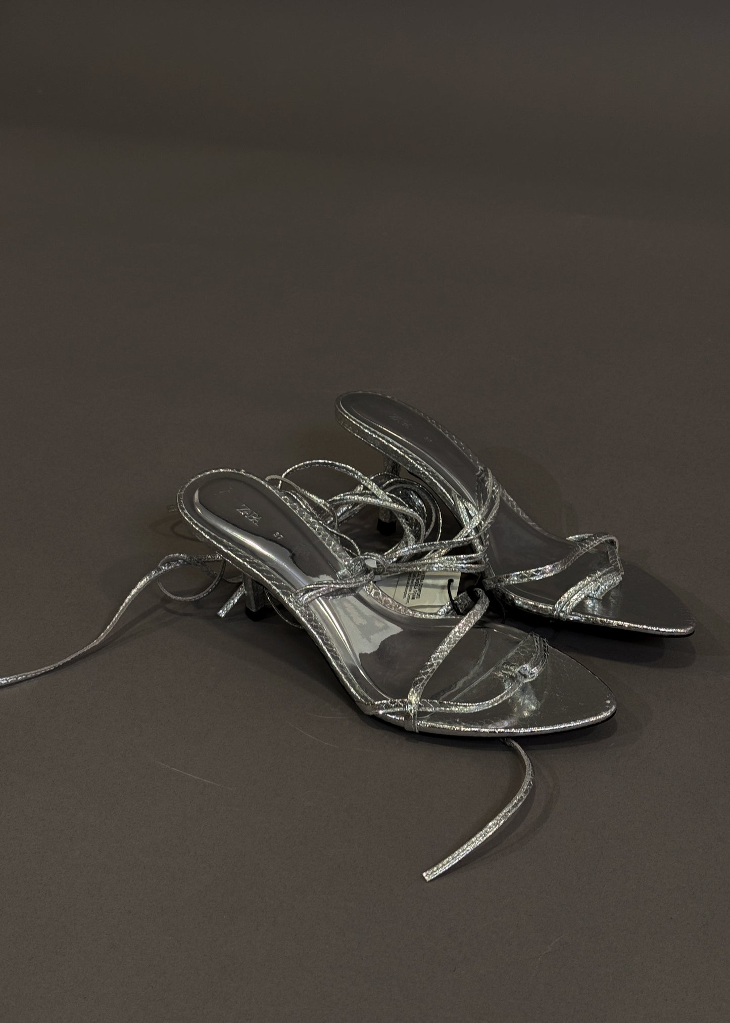 ZARA SILVER HEELS