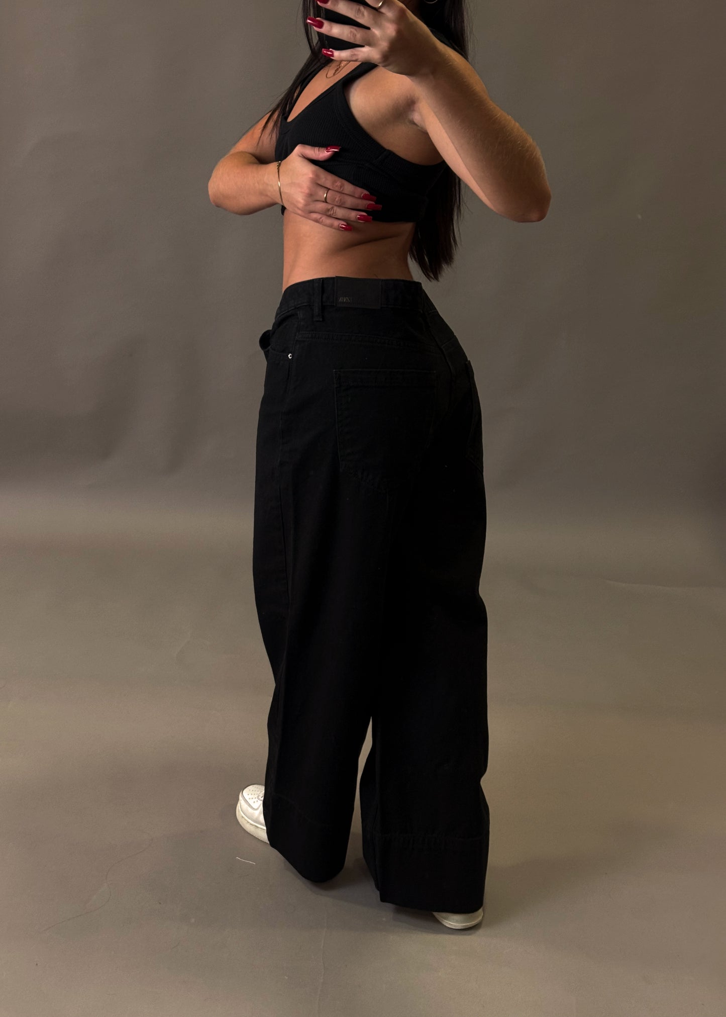 ZARA BLACK BAGGY JEANS