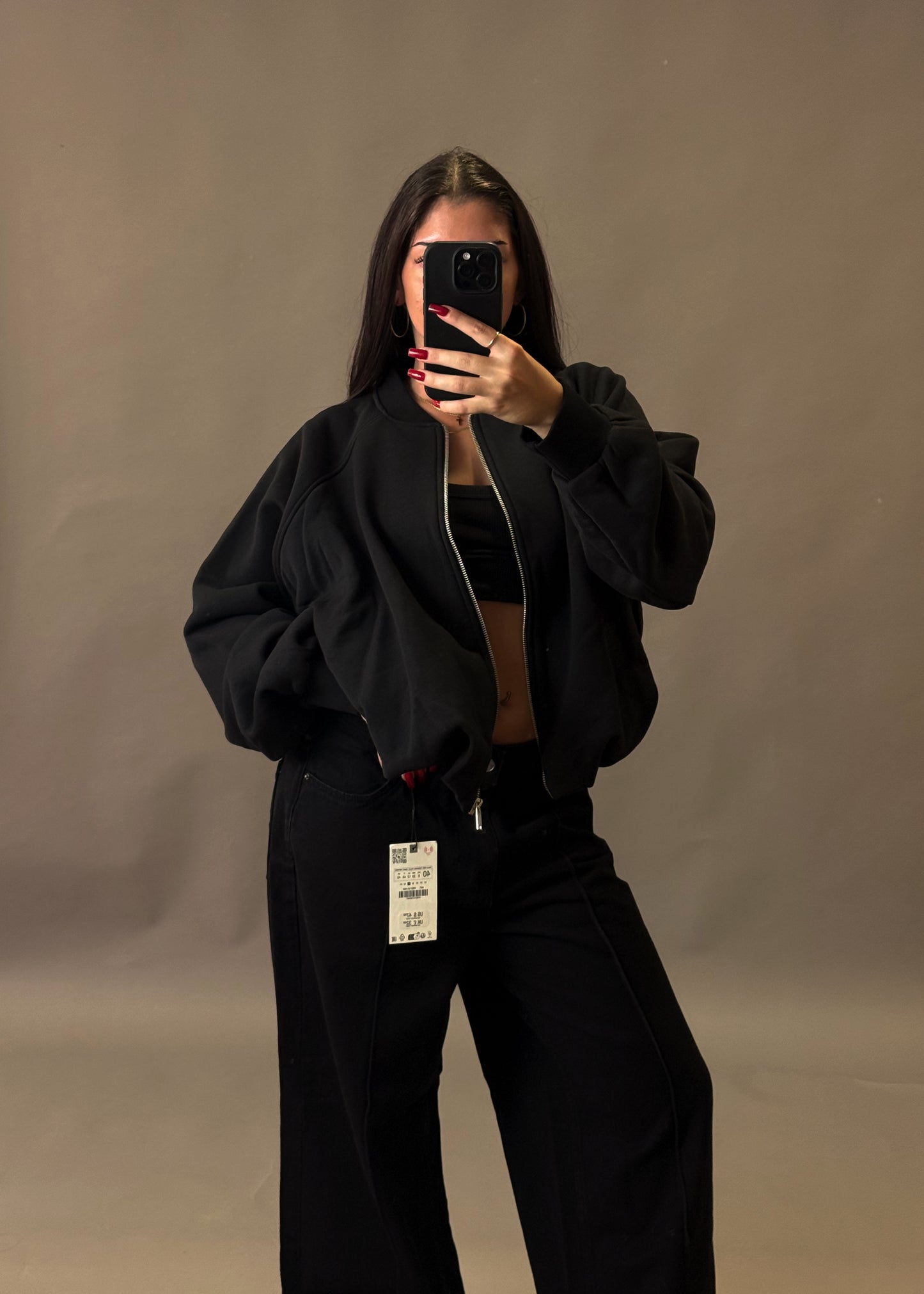 ZARA BLACK BAGGY JACKET