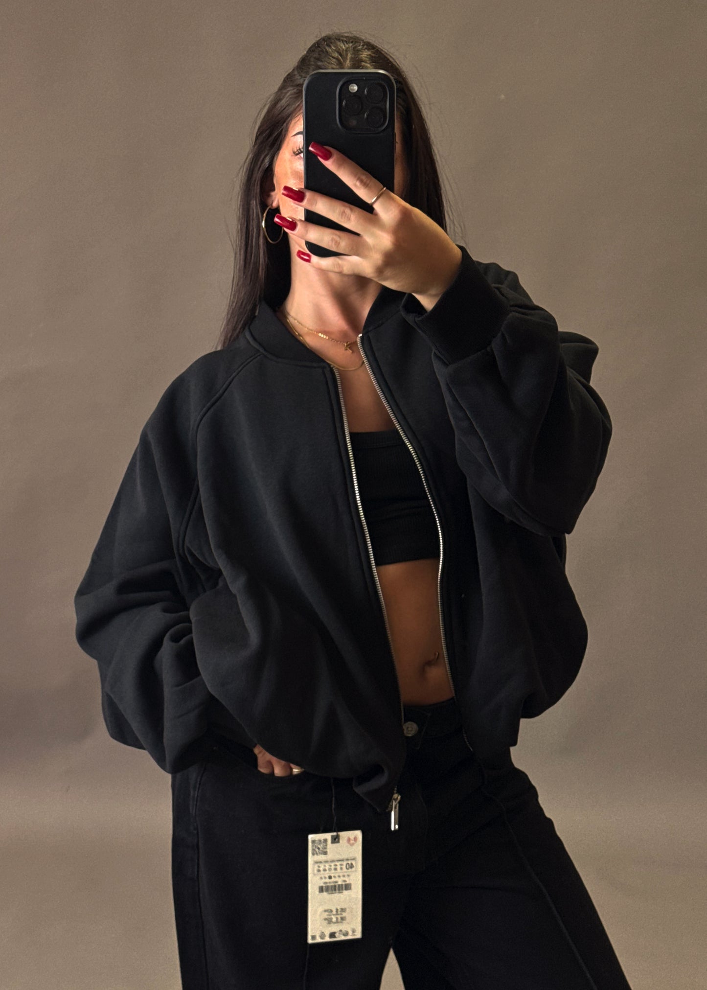 ZARA BLACK BAGGY JACKET