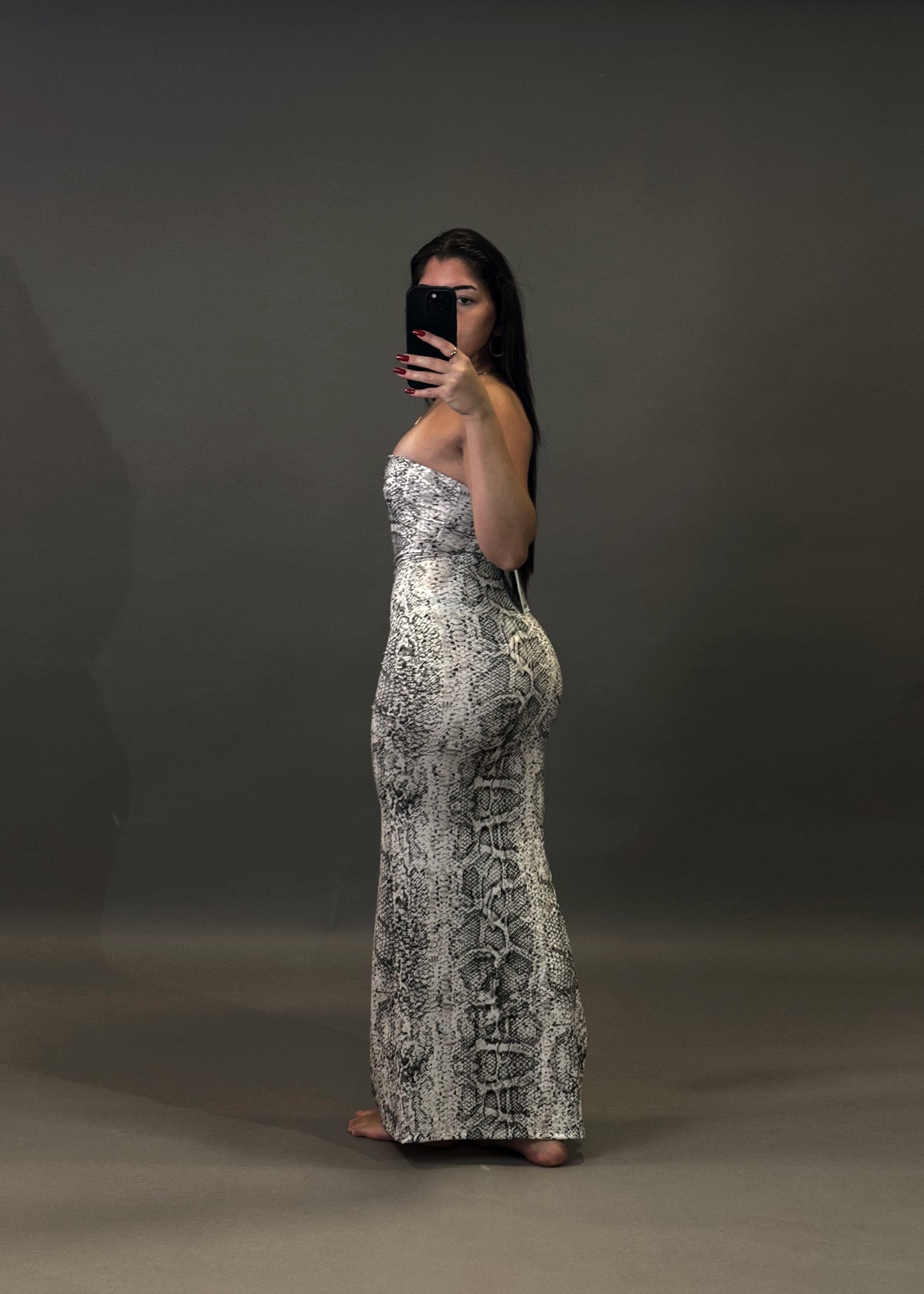 BERSHKA SNAKEPRINT DRESS