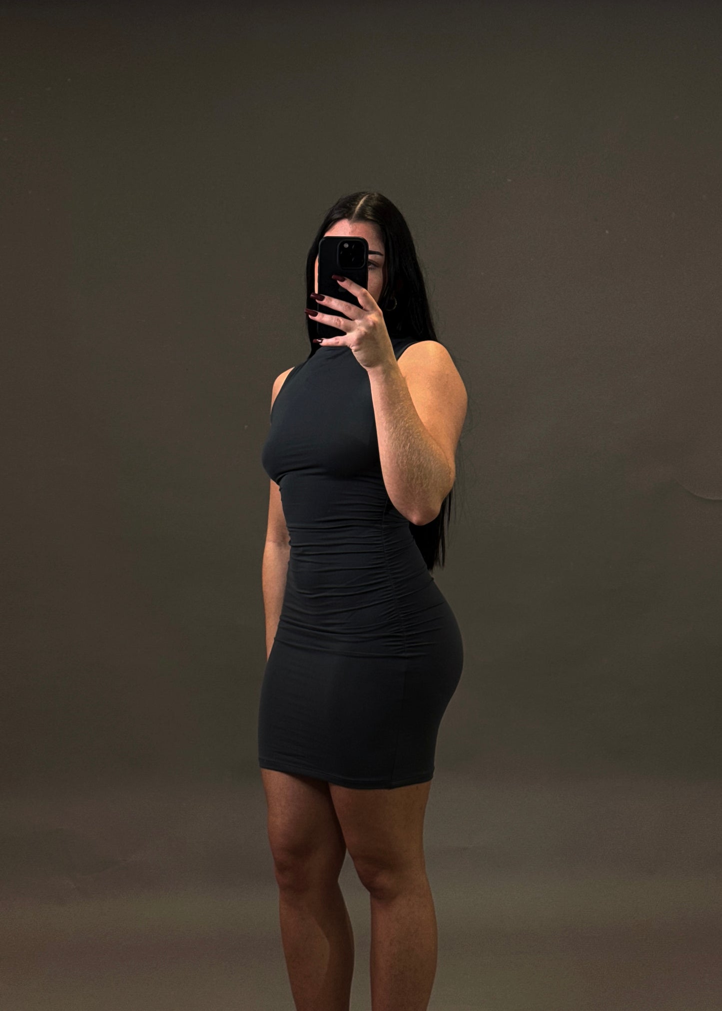 PULL&BEAR POLYAMIDE GREY DRESS