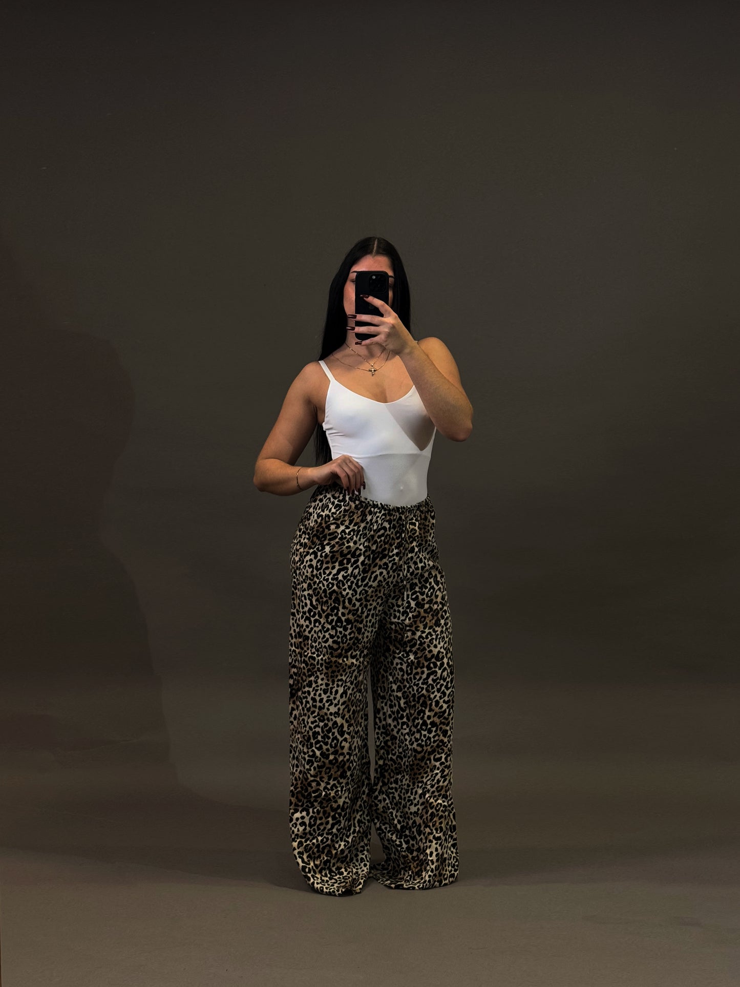 BERSHKA LEOPARD TROUSERS