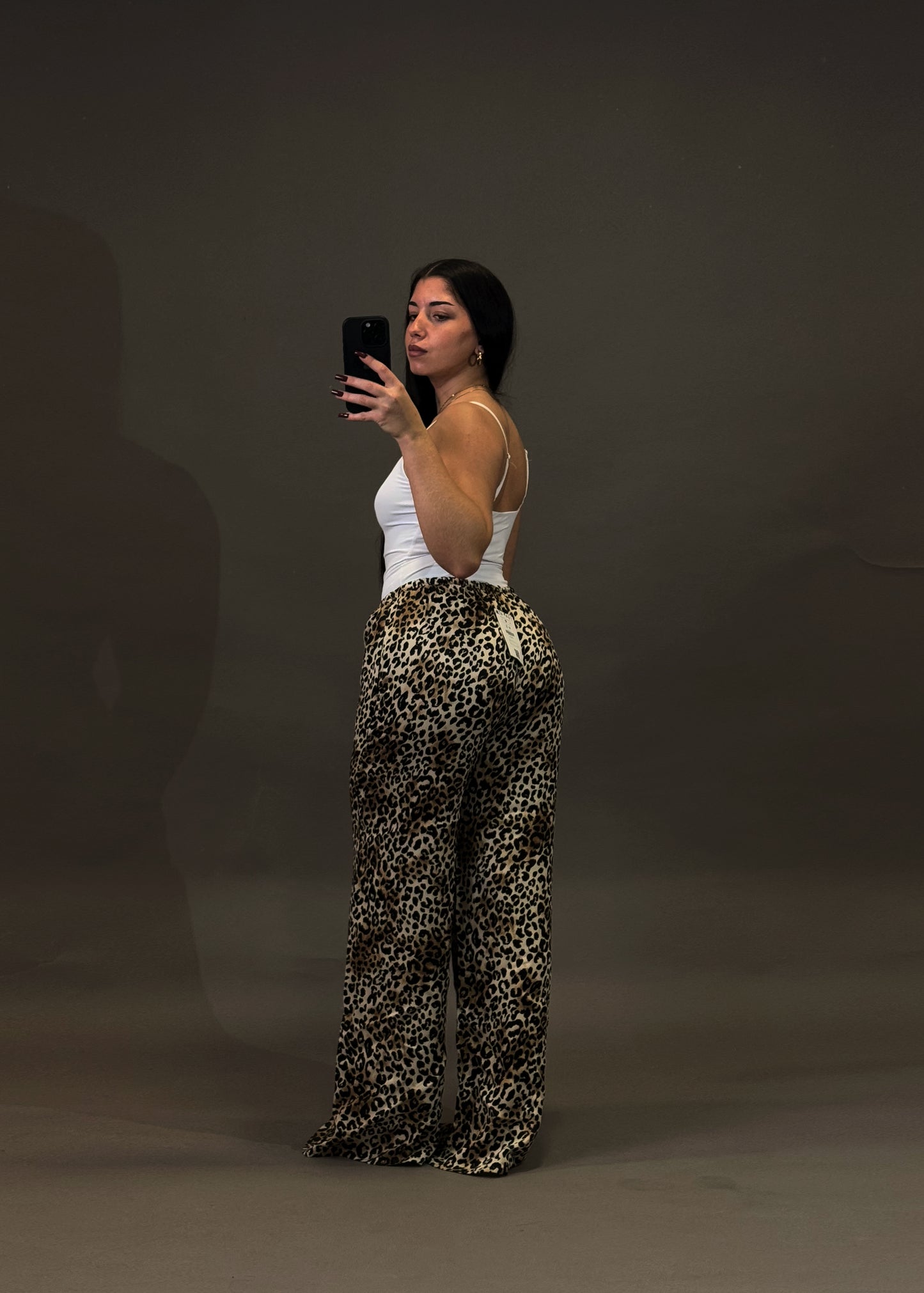BERSHKA LEOPARD TROUSERS
