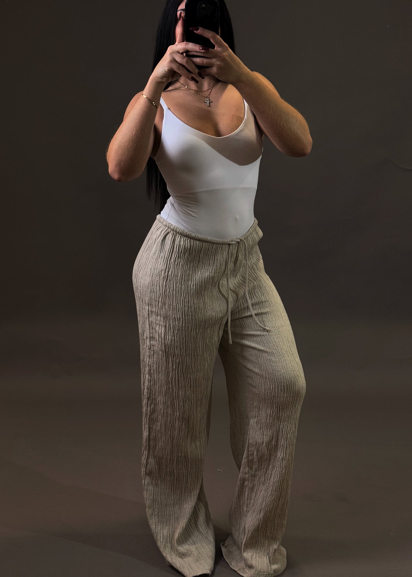 STRADIVARIUS STONE TROUSERS