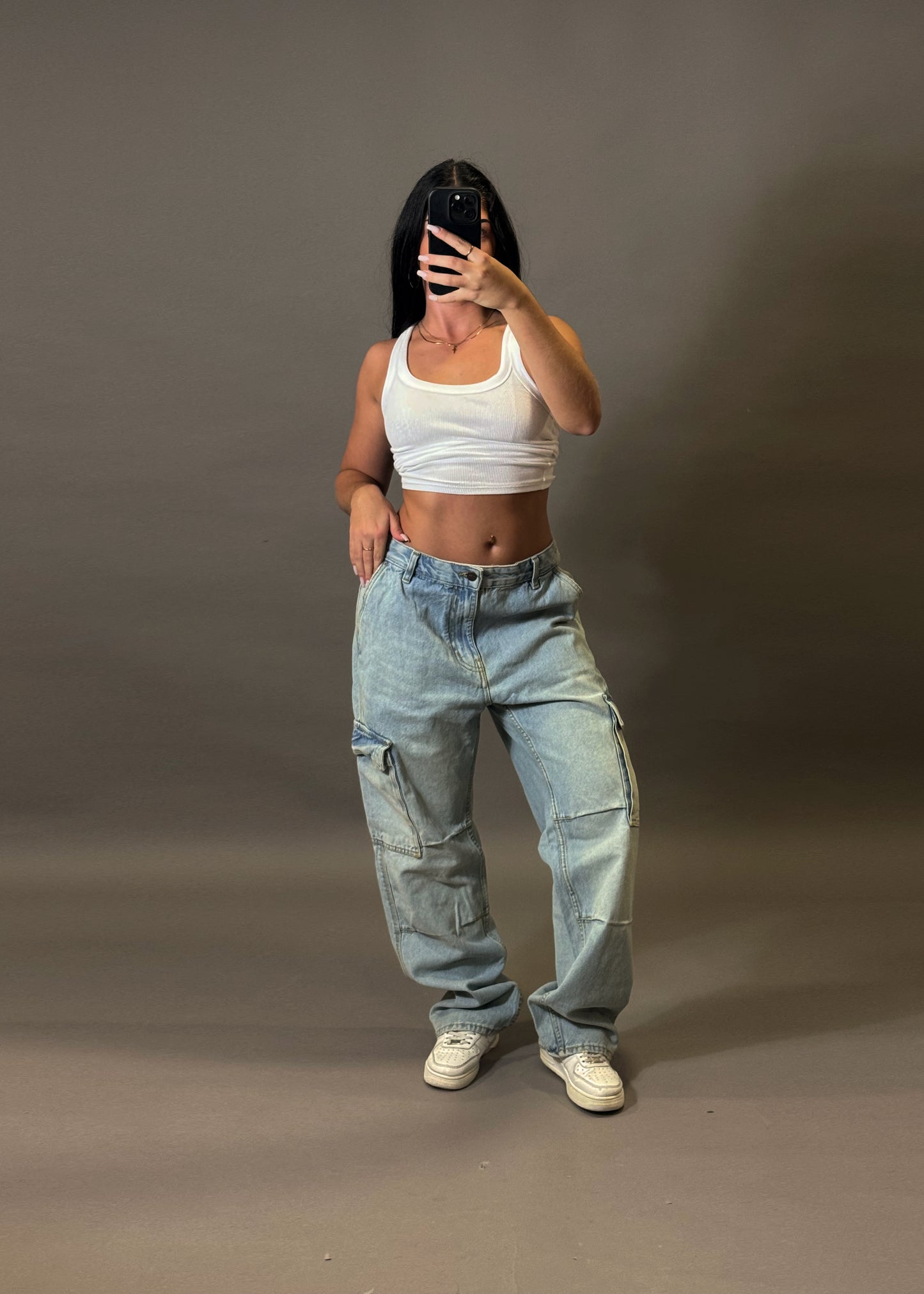 PULL&BEAR BAGGY CARGO JEANS