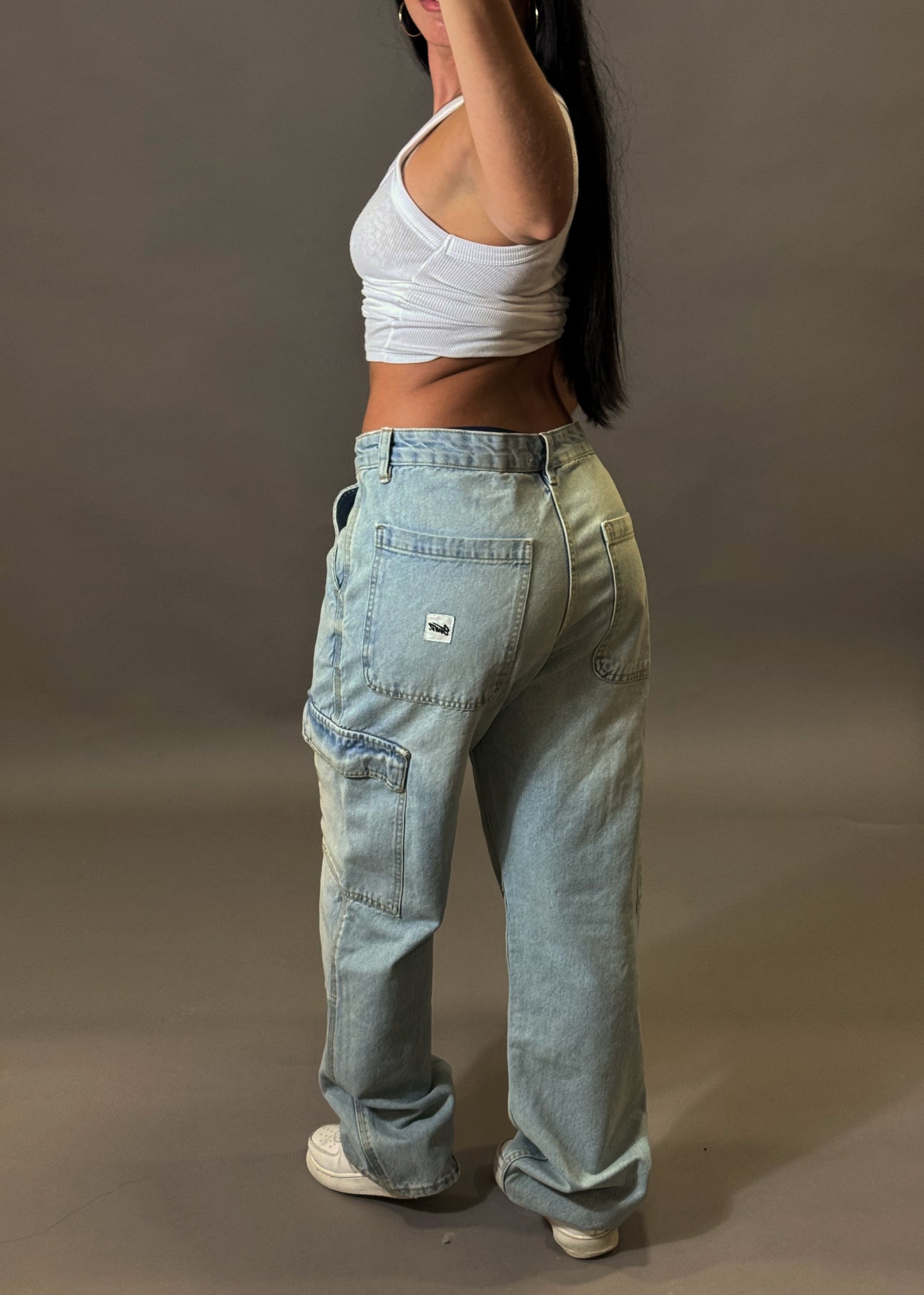 PULL&BEAR BAGGY CARGO JEANS