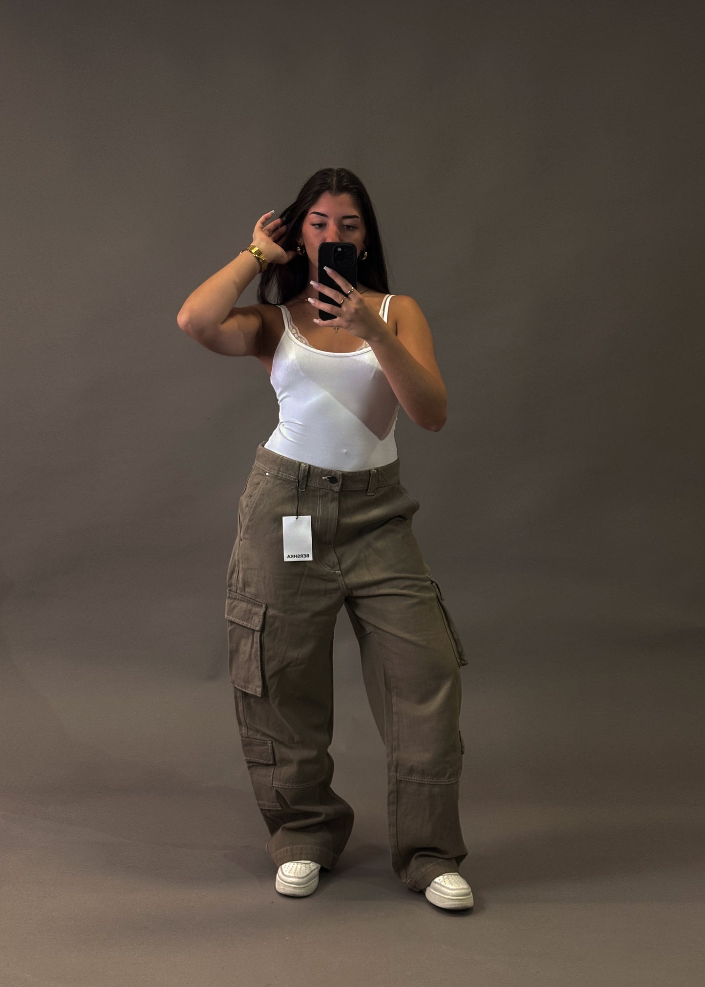 BERSHKA CARGO JEANS