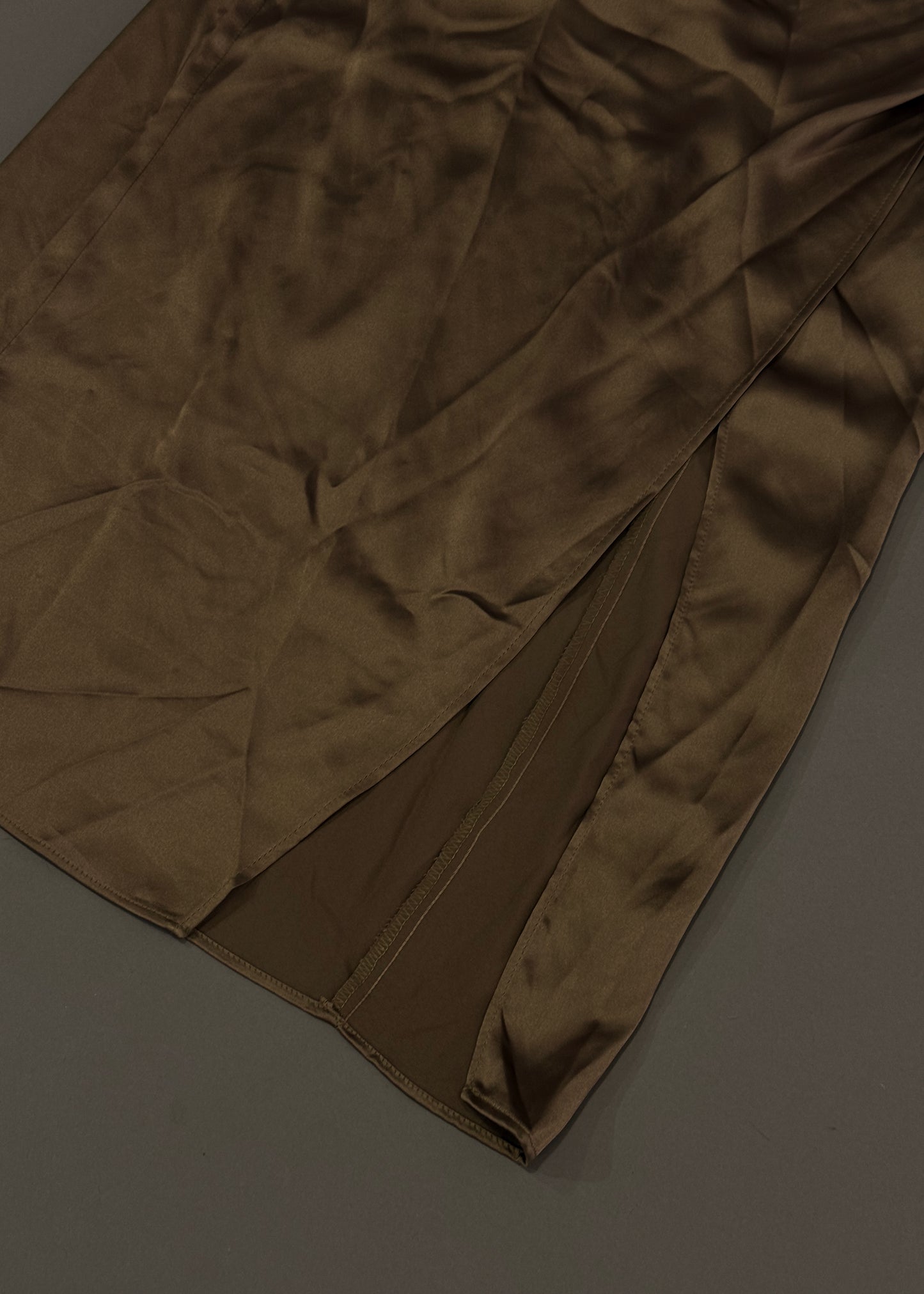 ZARA SATIN BRONZE DRESS