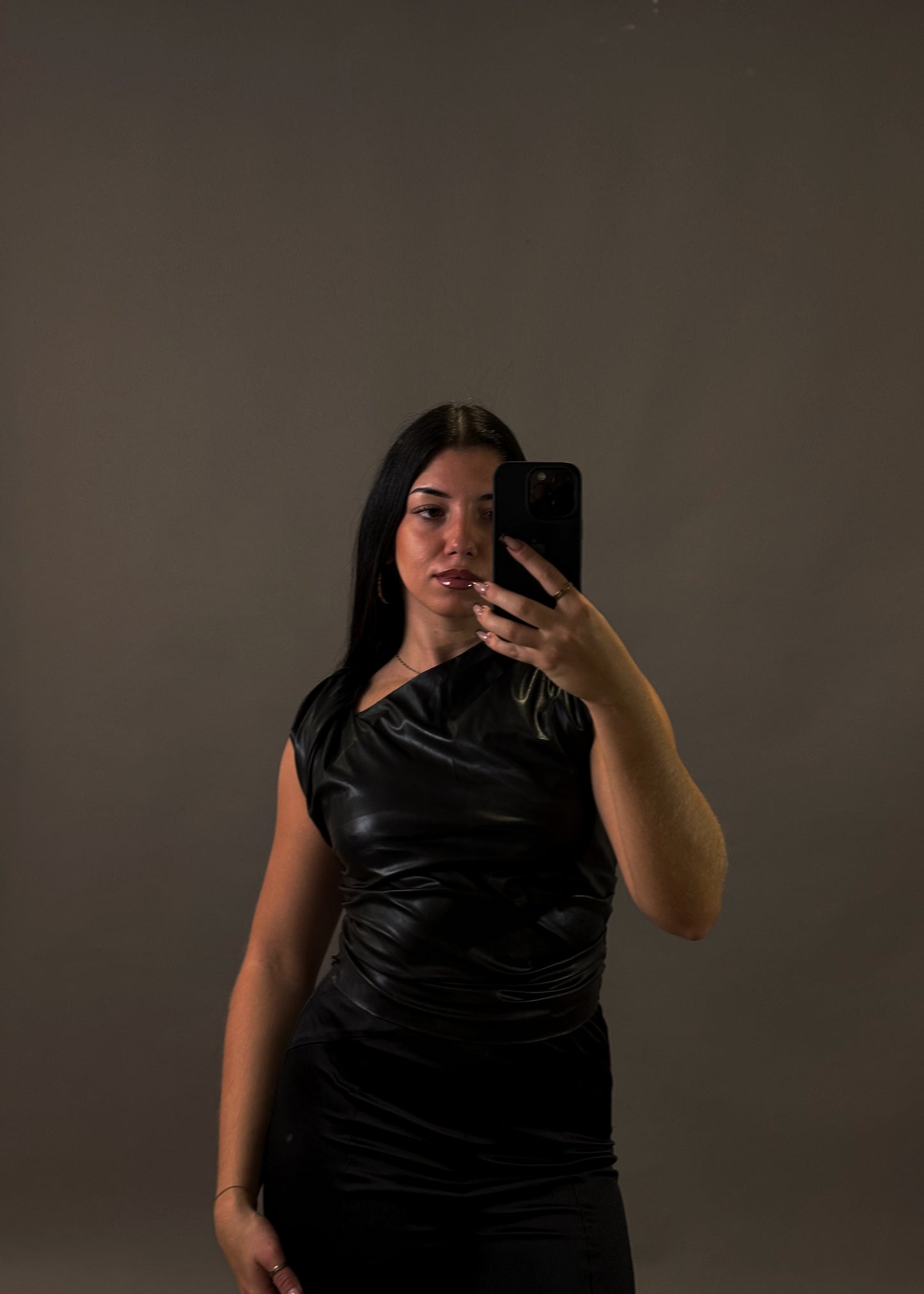 ZARA LEATHER TOP