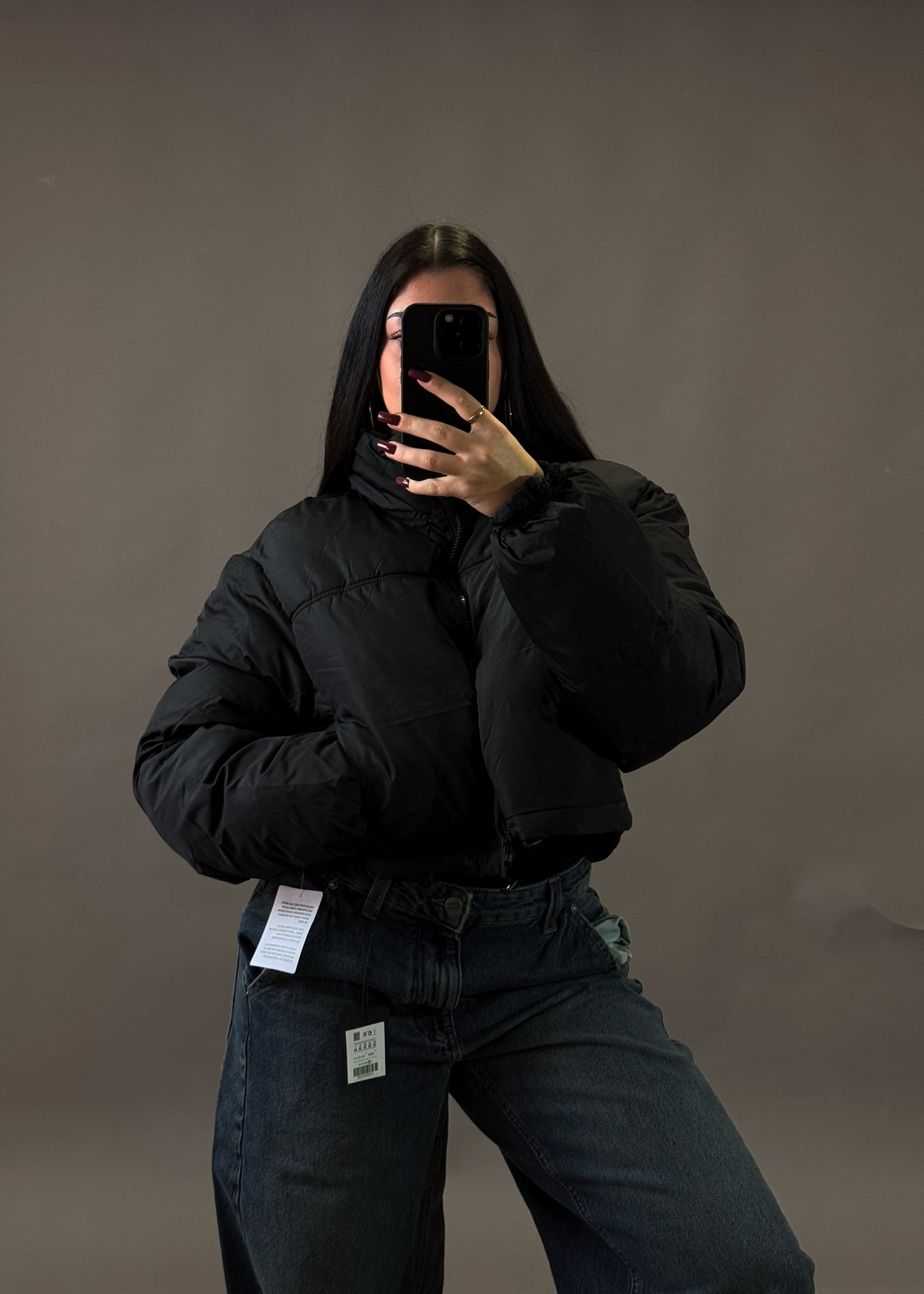 ASOS CROPPED PUFFER JACKET