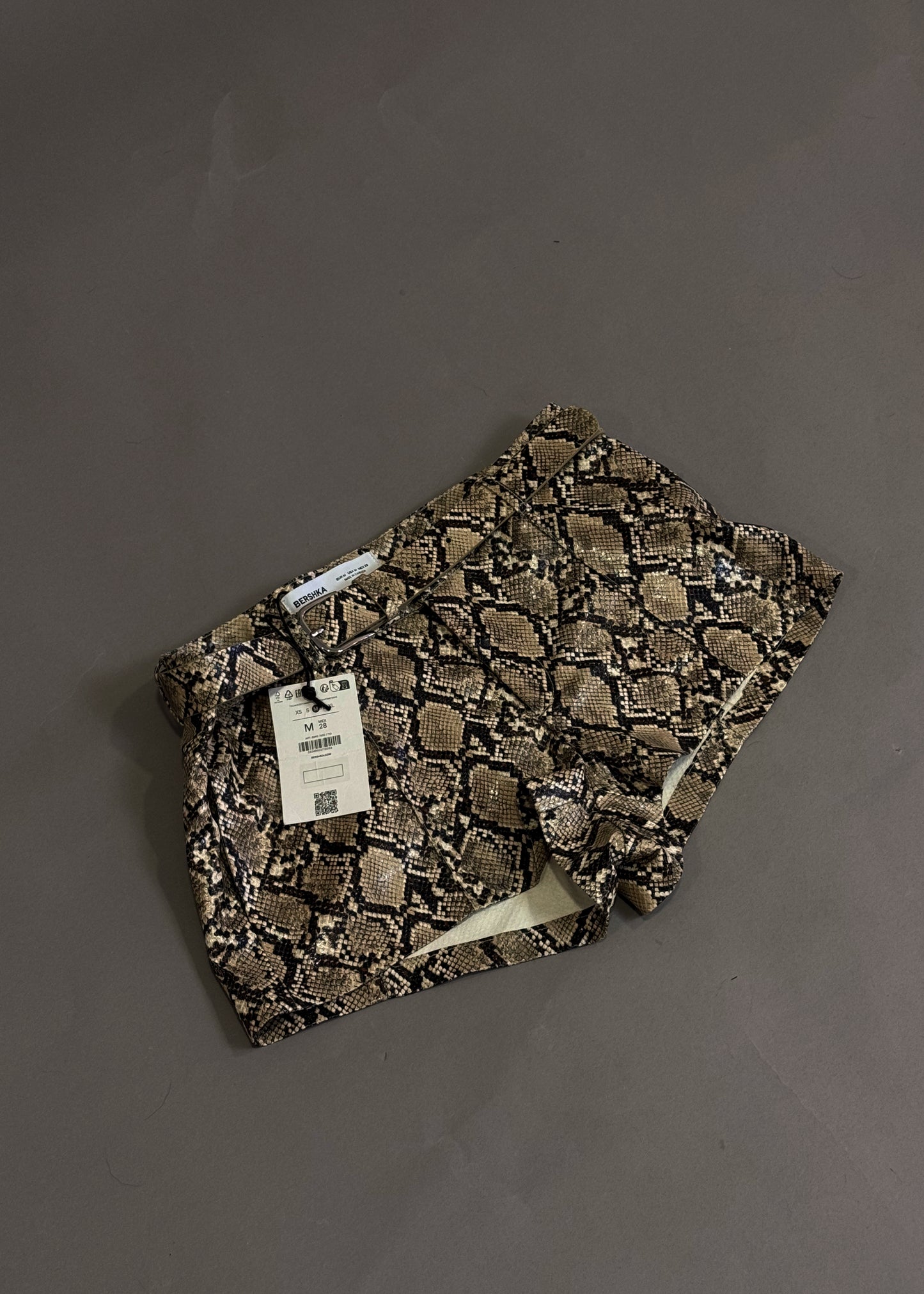 BERSHKA LEATHER SHORTS