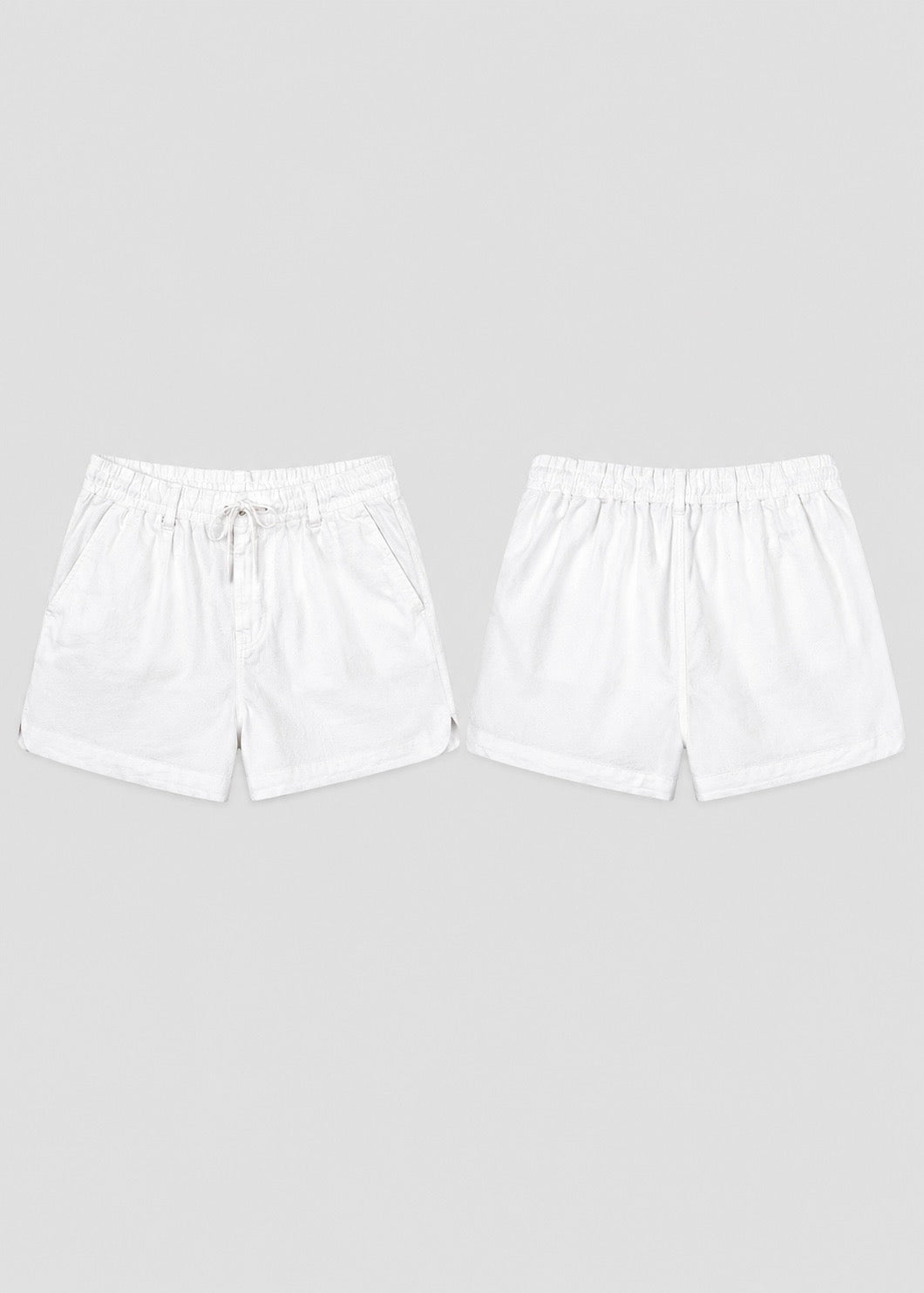 STRADIVARIUS LINEN WHITE SHORTS