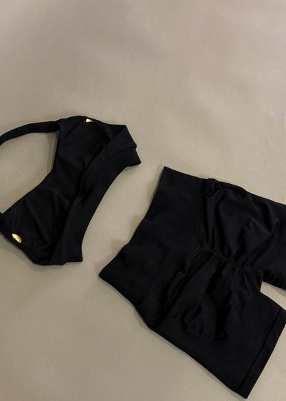 REWEAR ESSENTIAL BLACK GYM SET