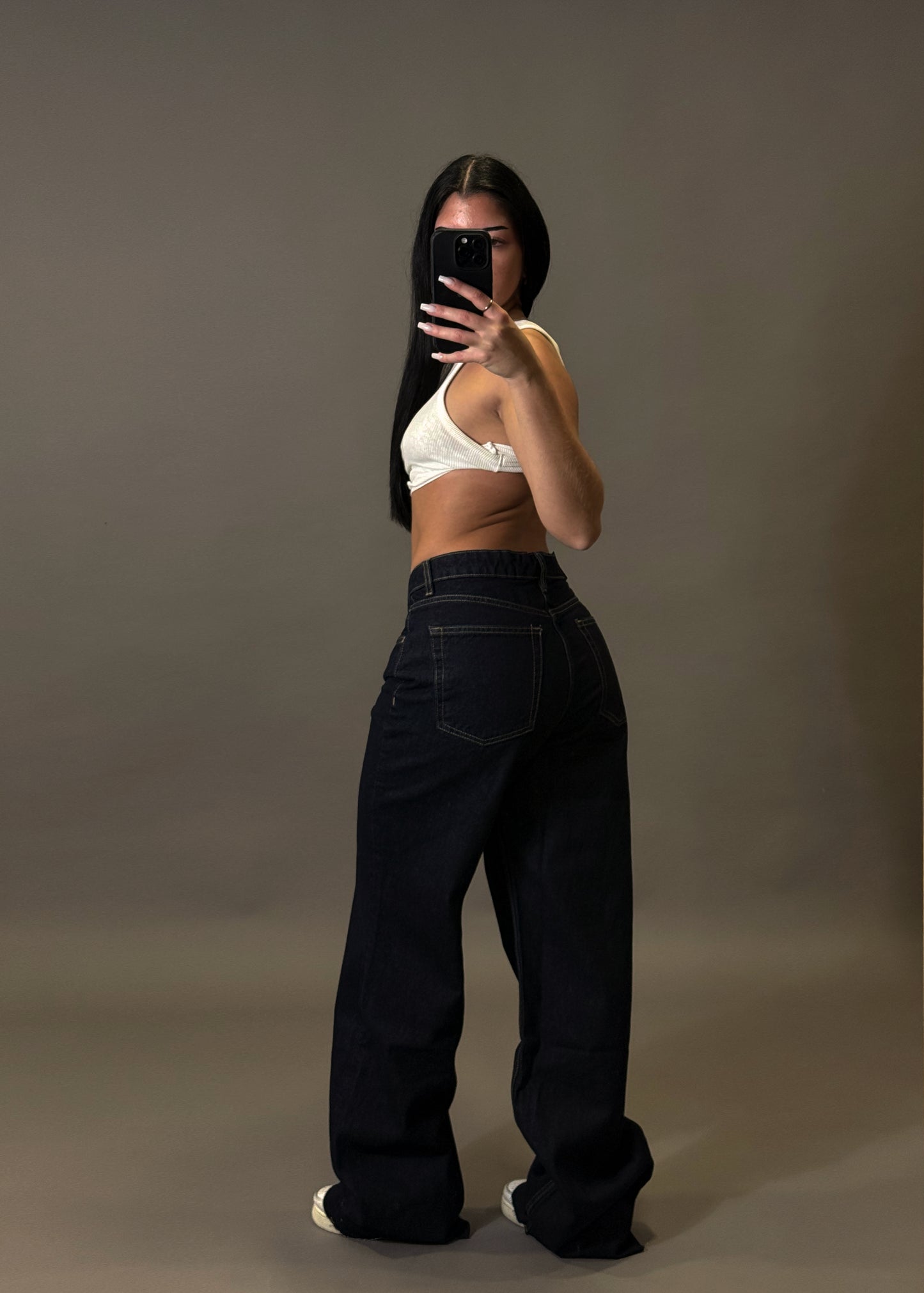 MANGO WIDE LEG JEANS