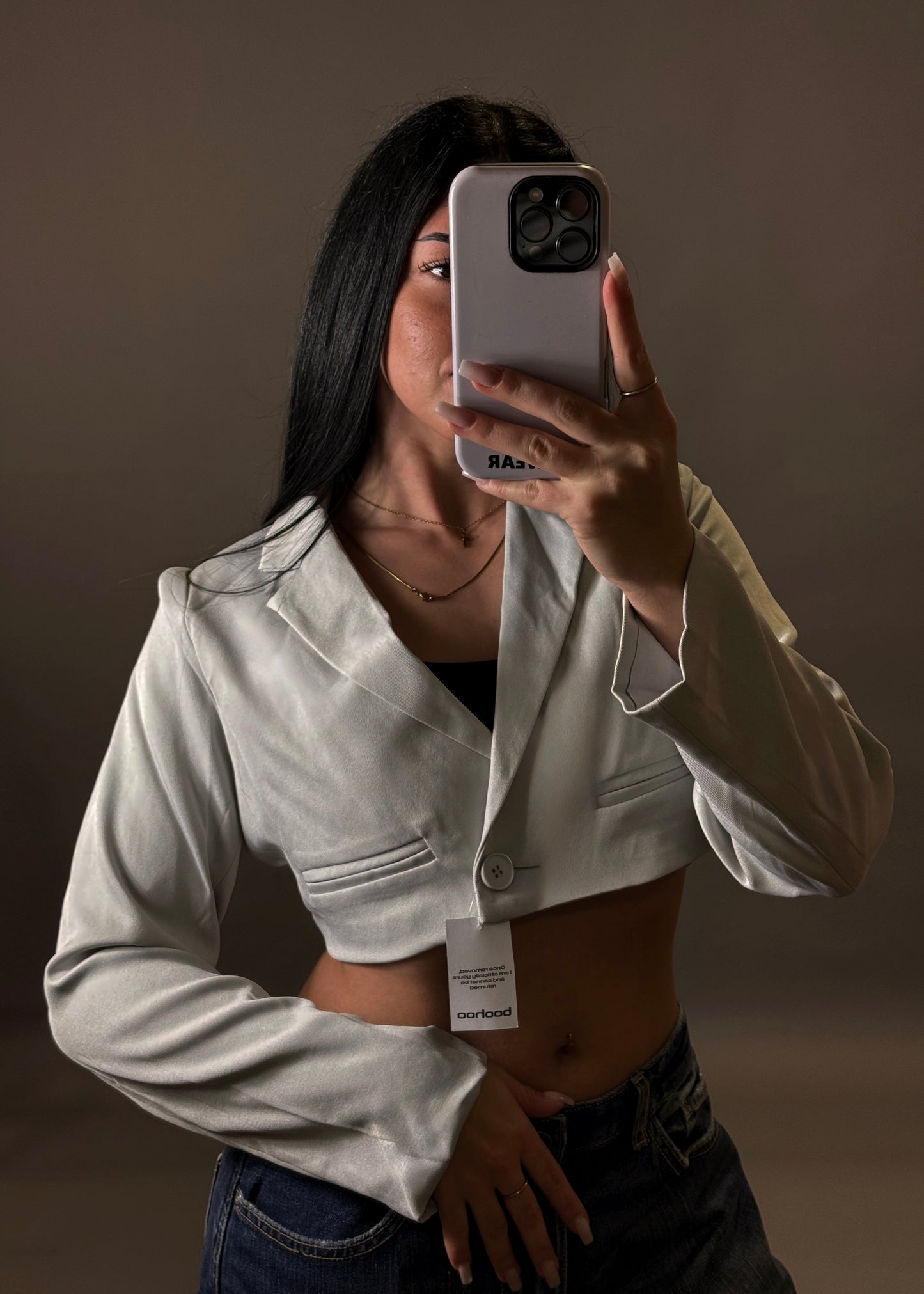 BOOHOO CROPPED BLAZER