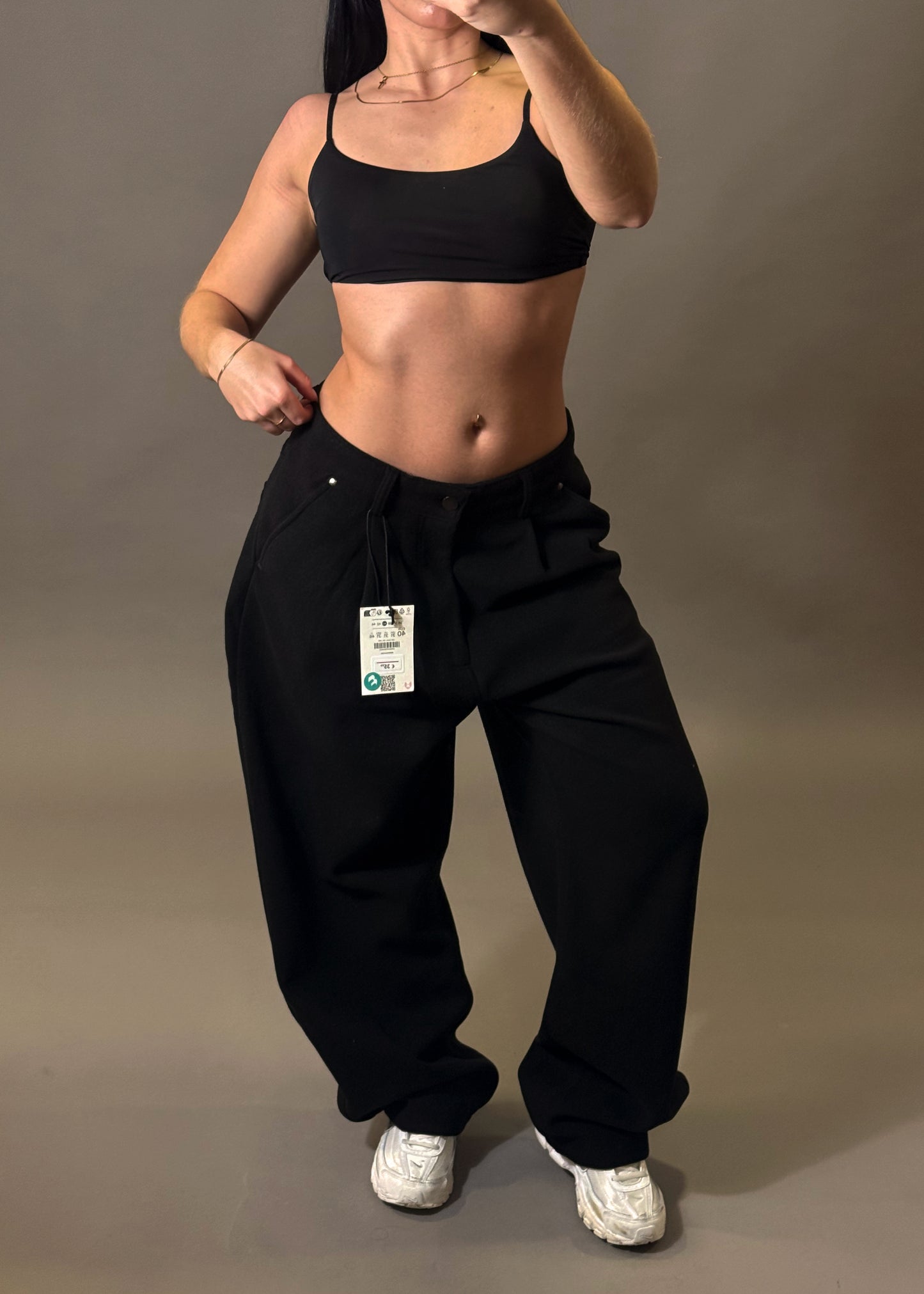 BERSHKA FLANNEL TROUSERS