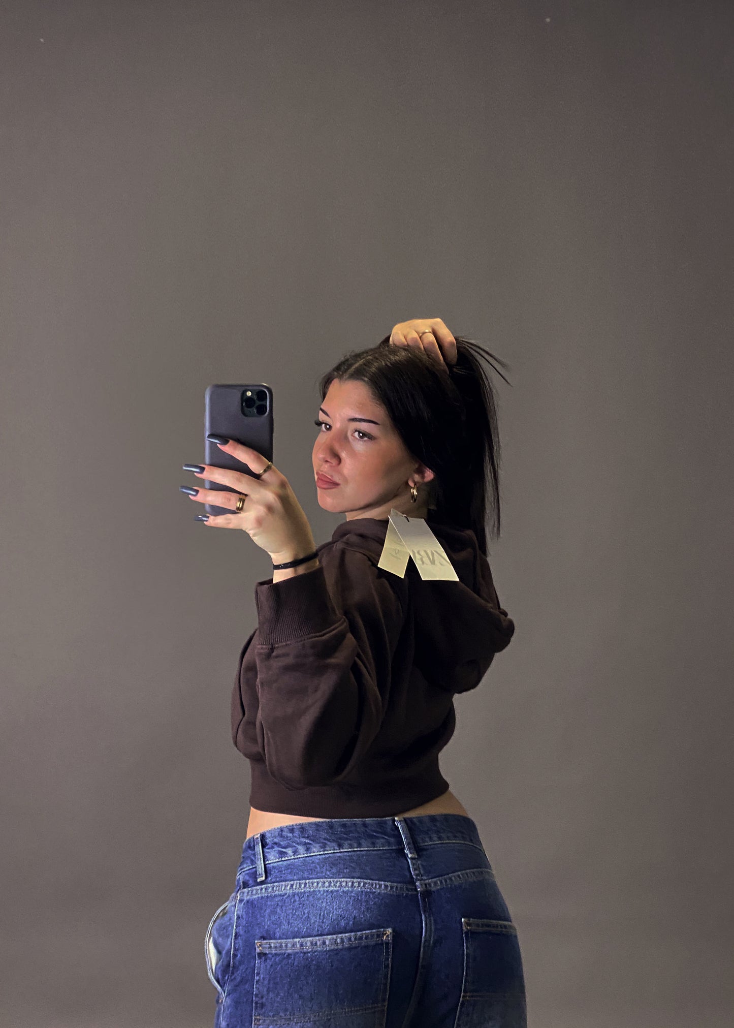 ZARA CROPPED HOODIE