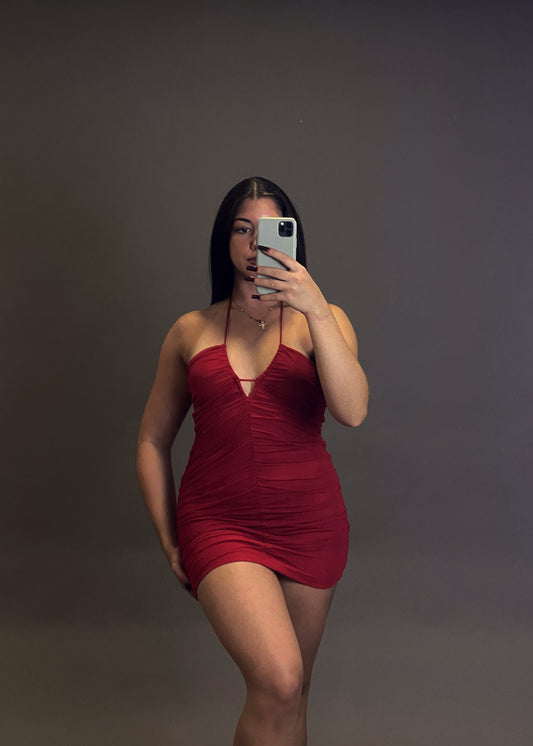 PULL&BEAR RED DRESS
