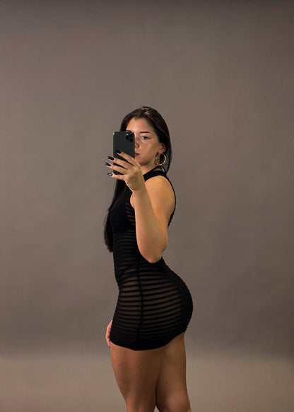 BERSHKA BEACH BLACK DRESS