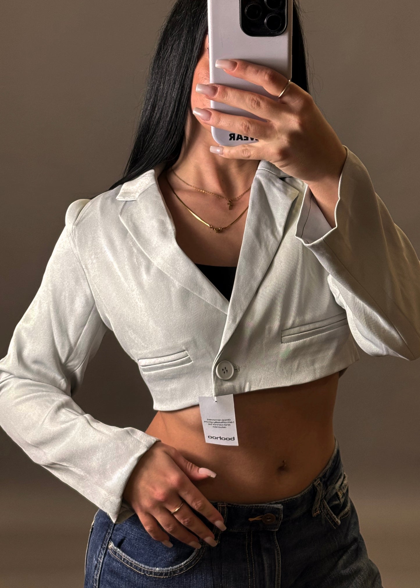BOOHOO CROPPED BLAZER