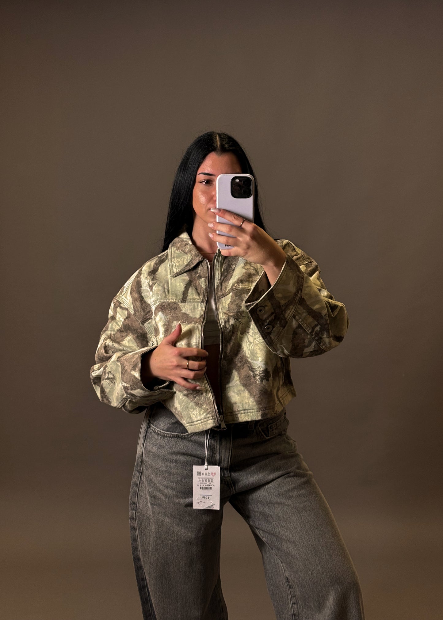 BERSHKA CROPPED BAGGY JACKET