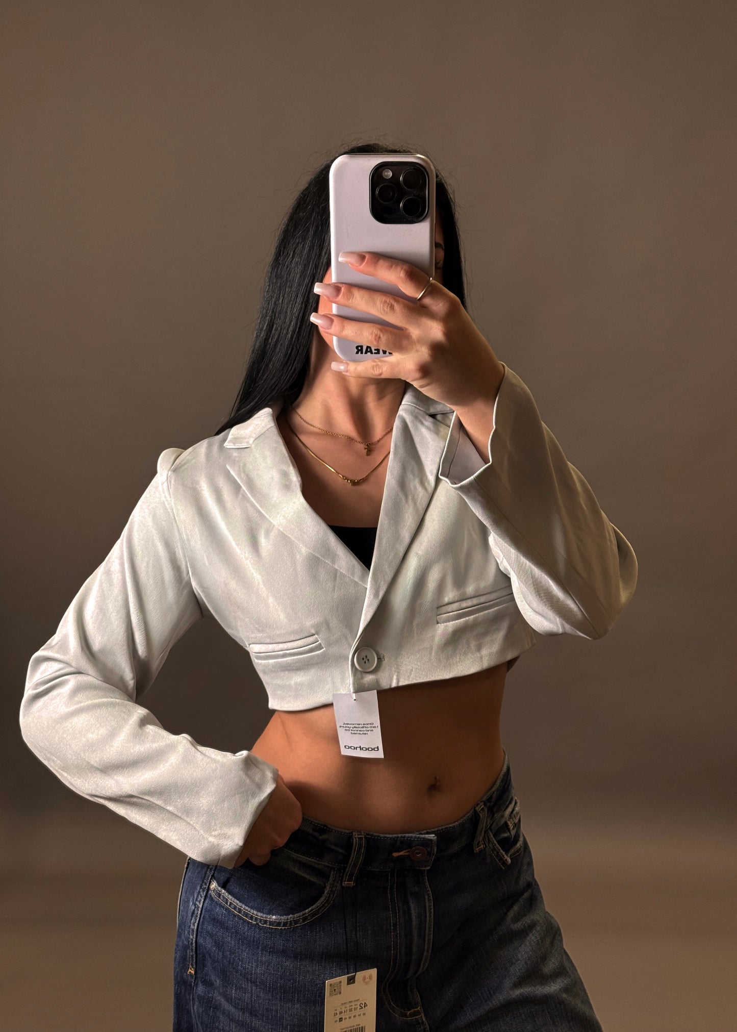 BOOHOO CROPPED BLAZER